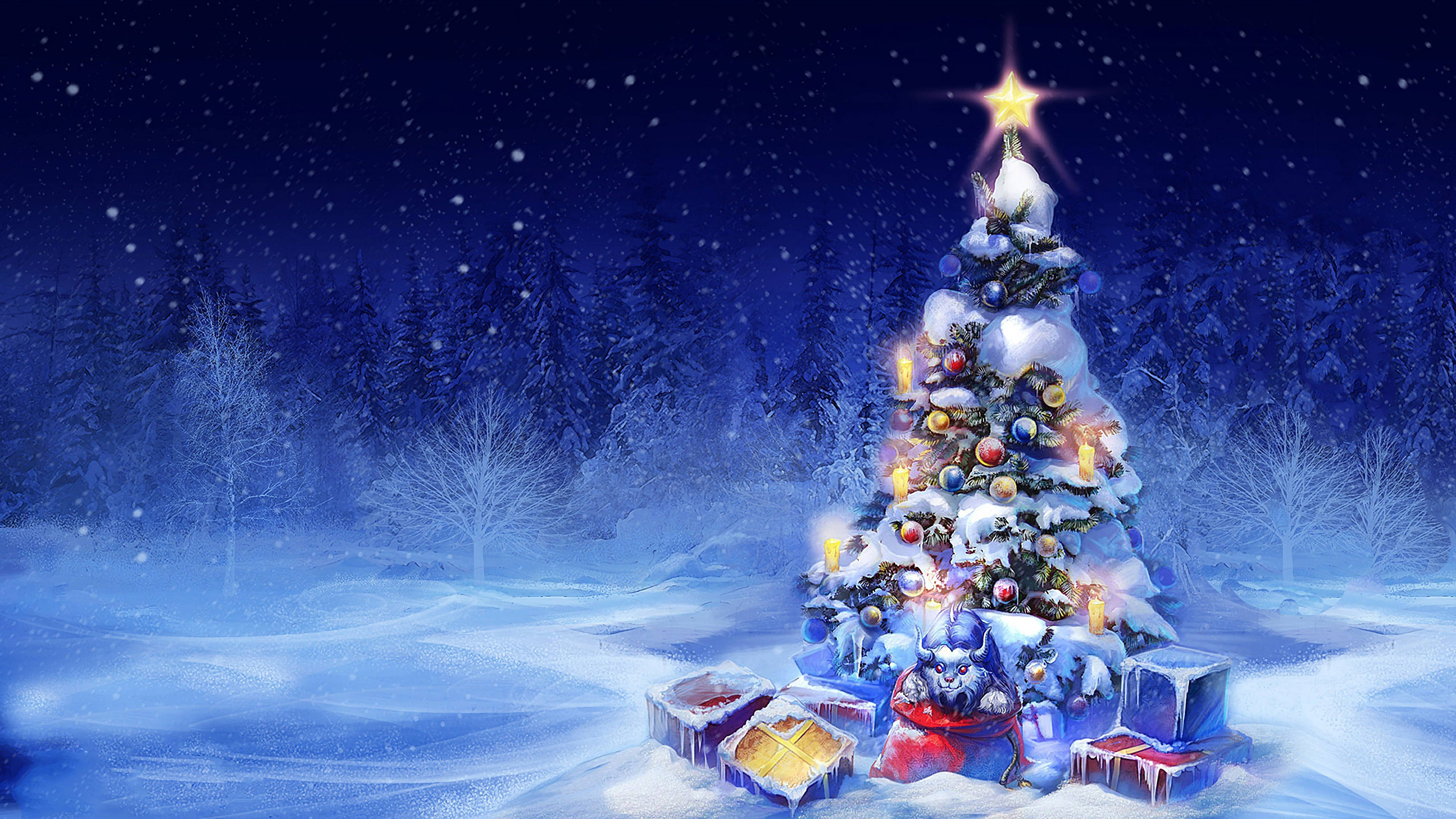 Muhteşem Noel Hediyeleri 4K Ultra HD Duvar Kağıdı