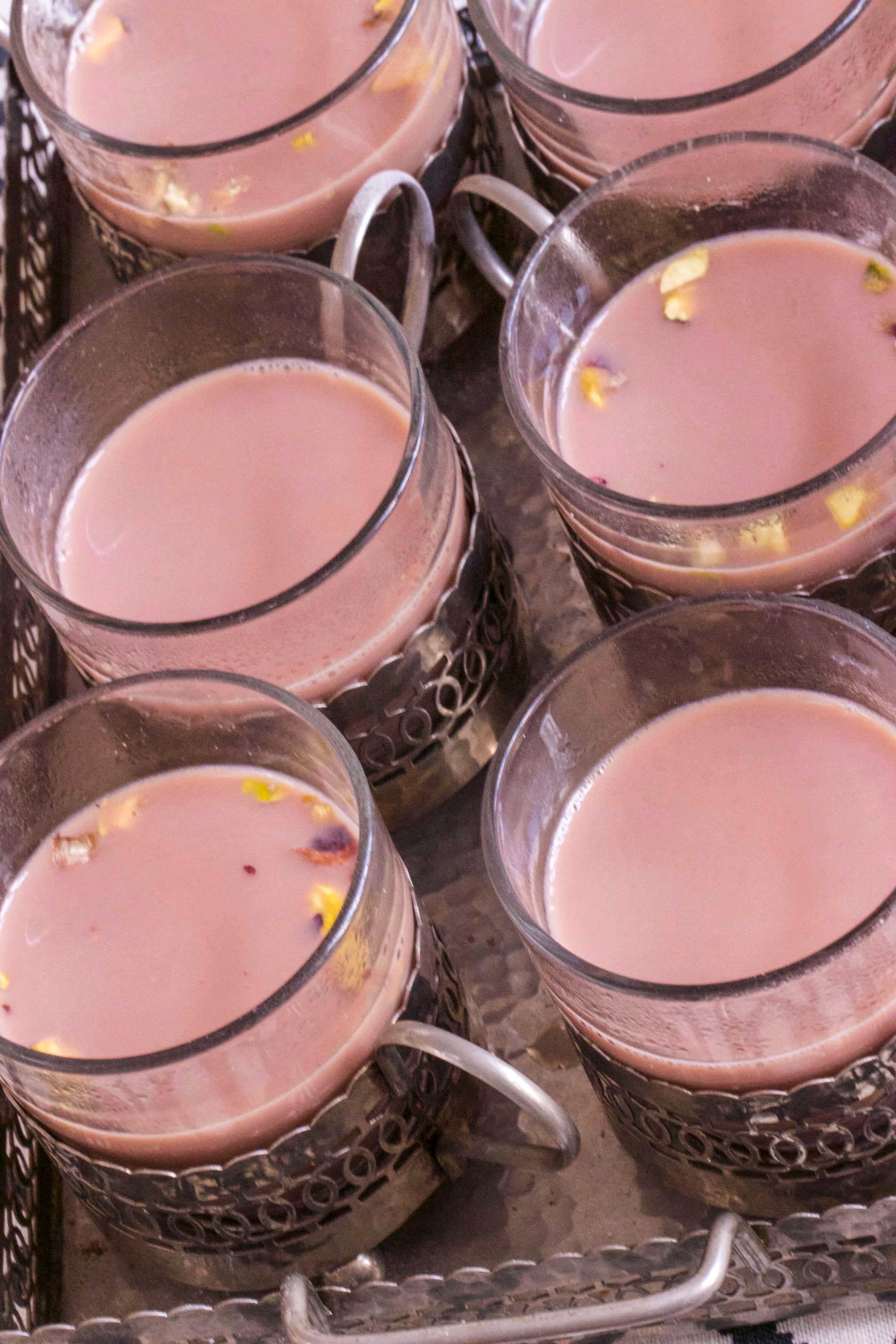Muhteşem Pembe Çay Flatlay Duvar Kağıdı