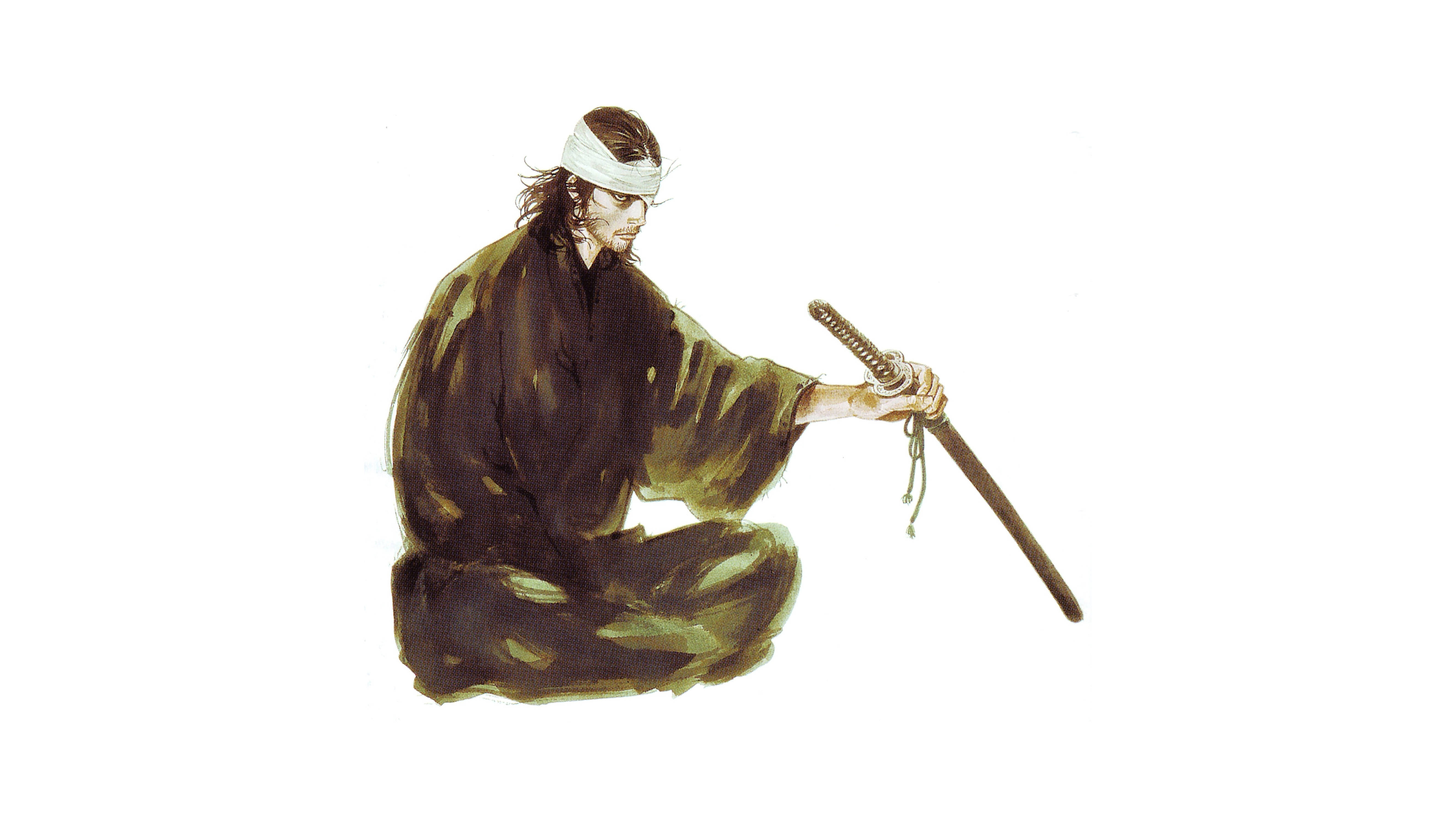 Musashi Vagabond Kılıç Tutarken Duvar Kağıdı