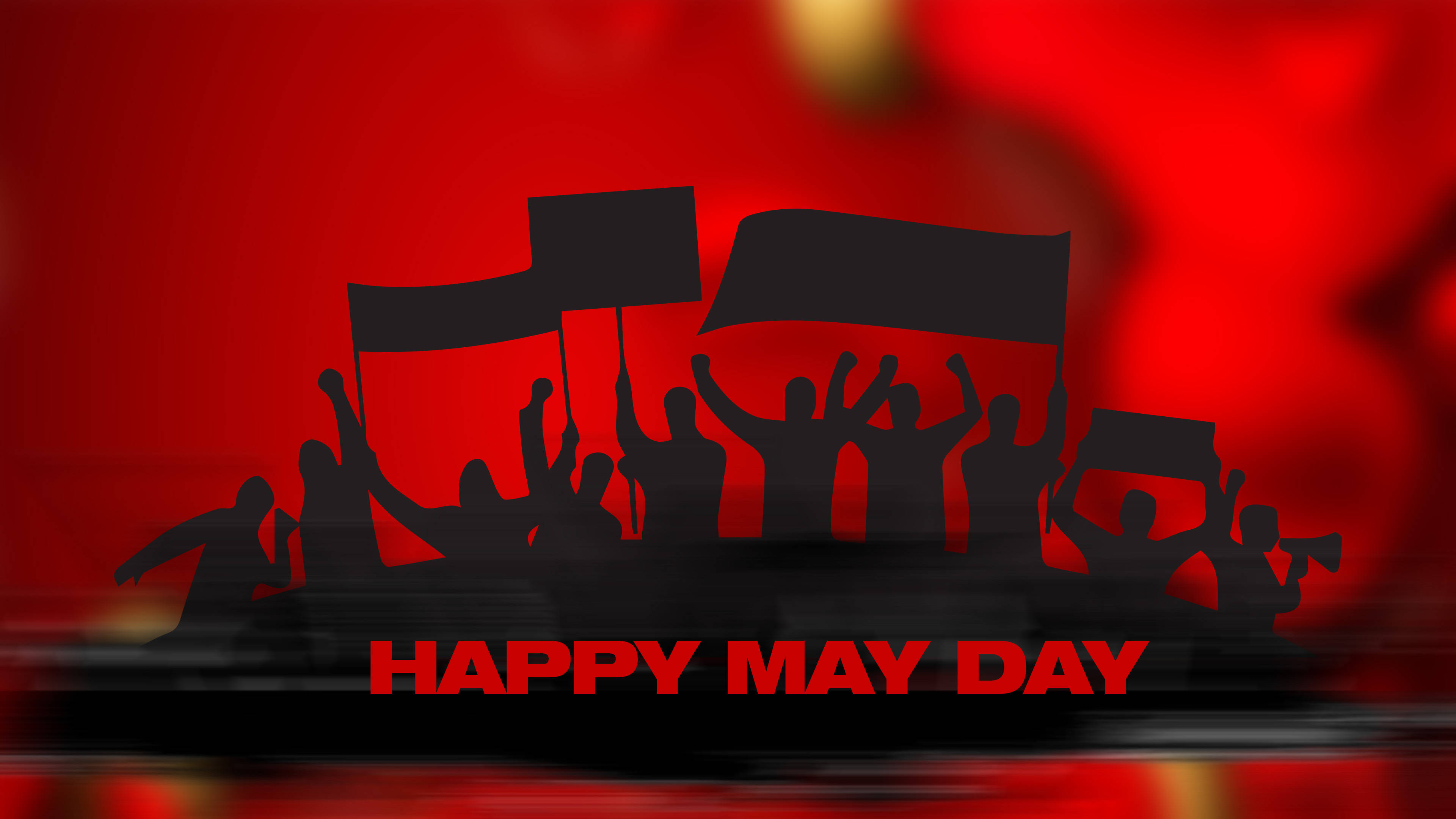 Mutlu 1 Mayıs Kutlaması Duvar Kağıdı