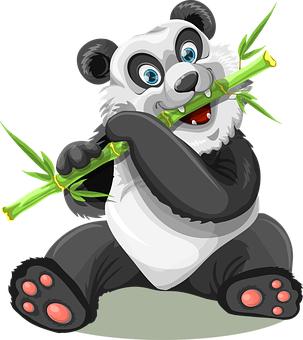 Mutlu Bambu Yiyen Panda Duvar Kağıdı