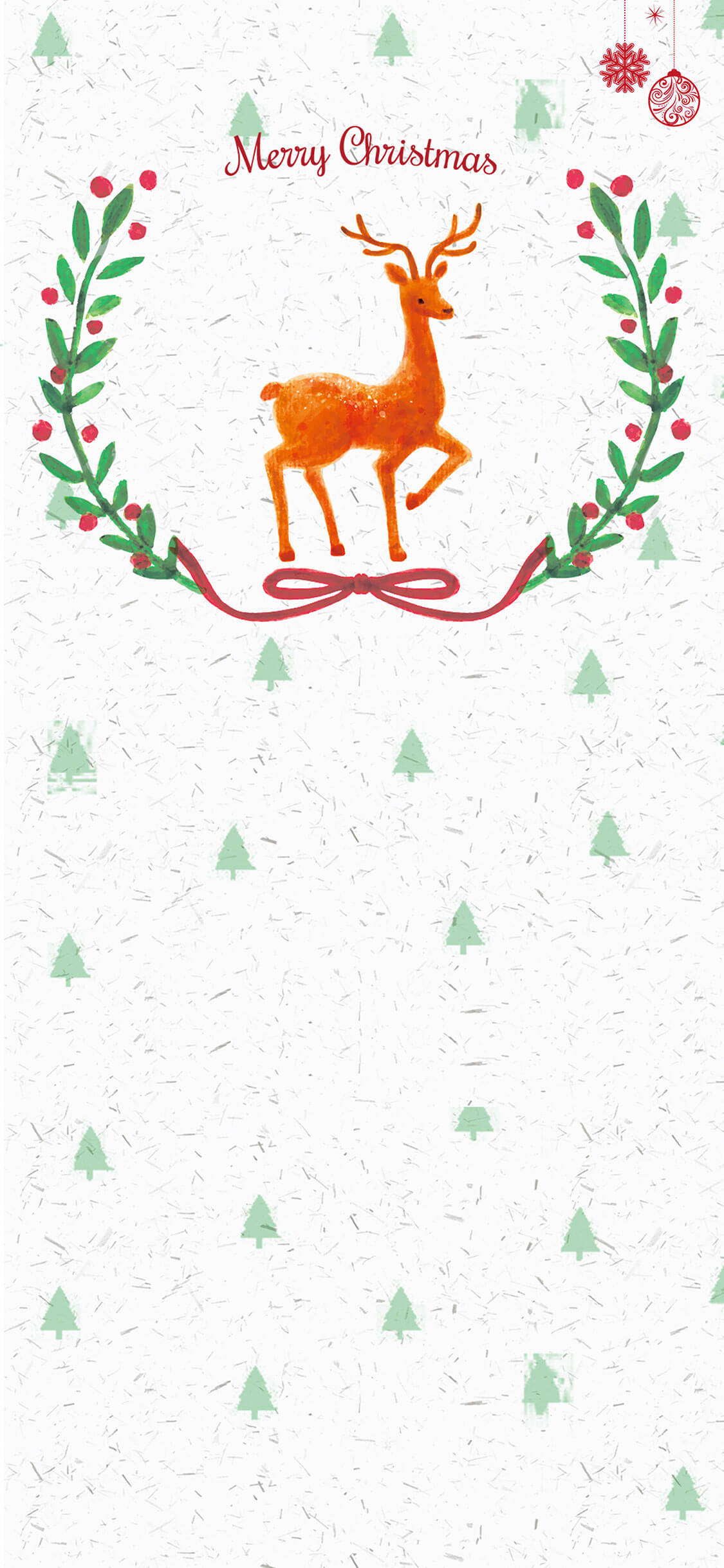 Mutlu Basit Noel Ren Geyiği Duvar Kağıdı