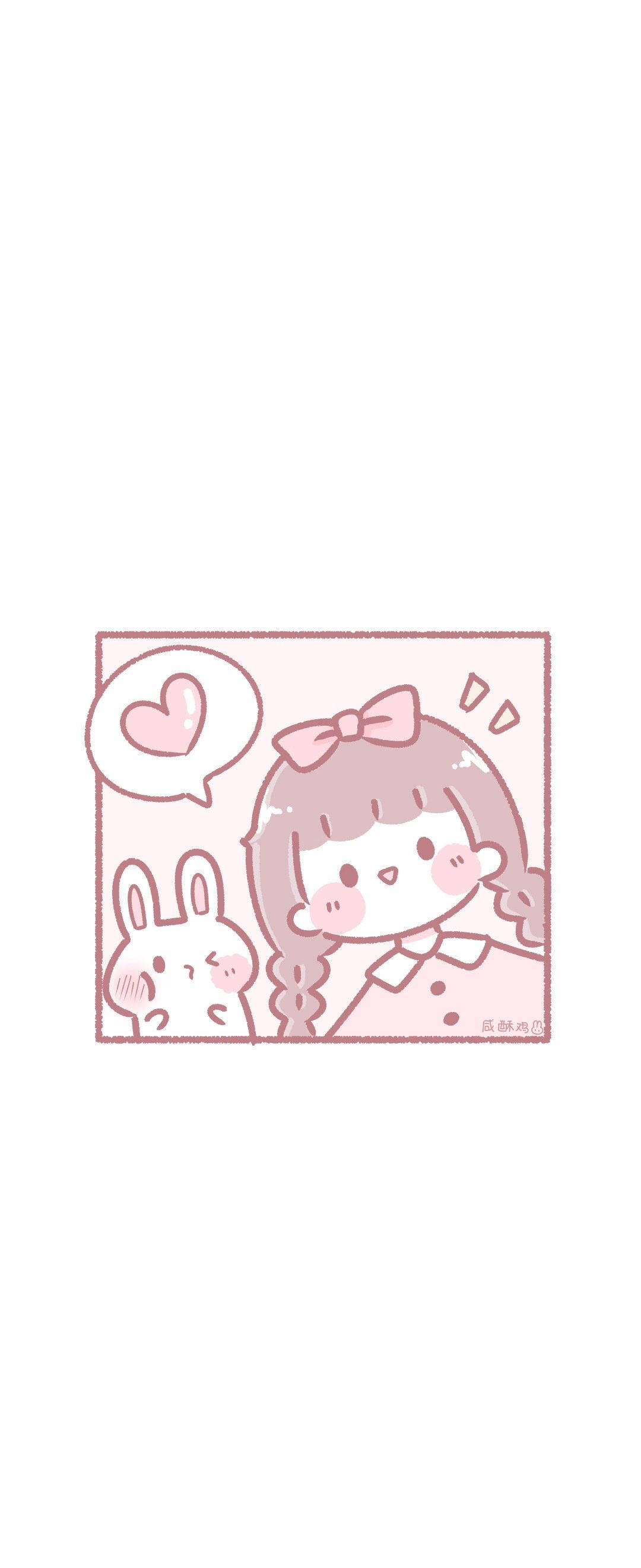 Mutlu bir ayı, sevimli kawaii estetiğiyle Duvar Kağıdı