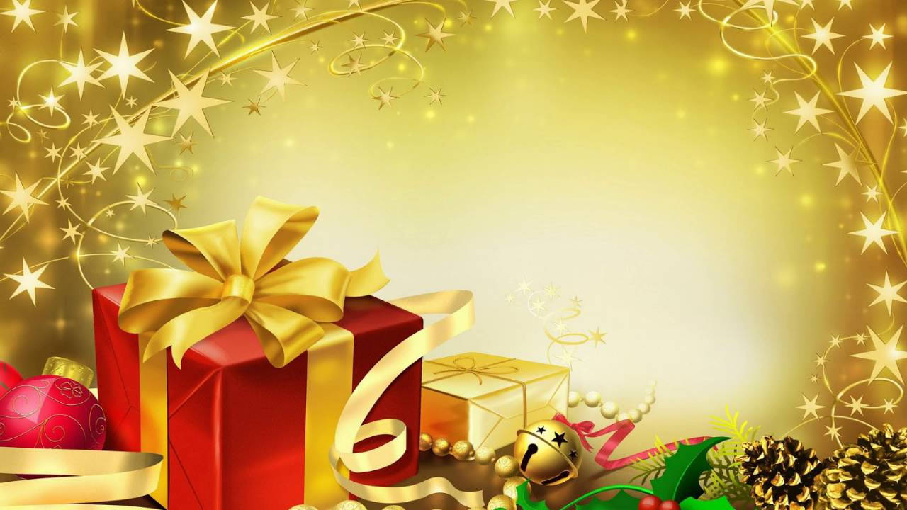 Mutlu bir Noel için neşe dolu hediyeler! Duvar Kağıdı