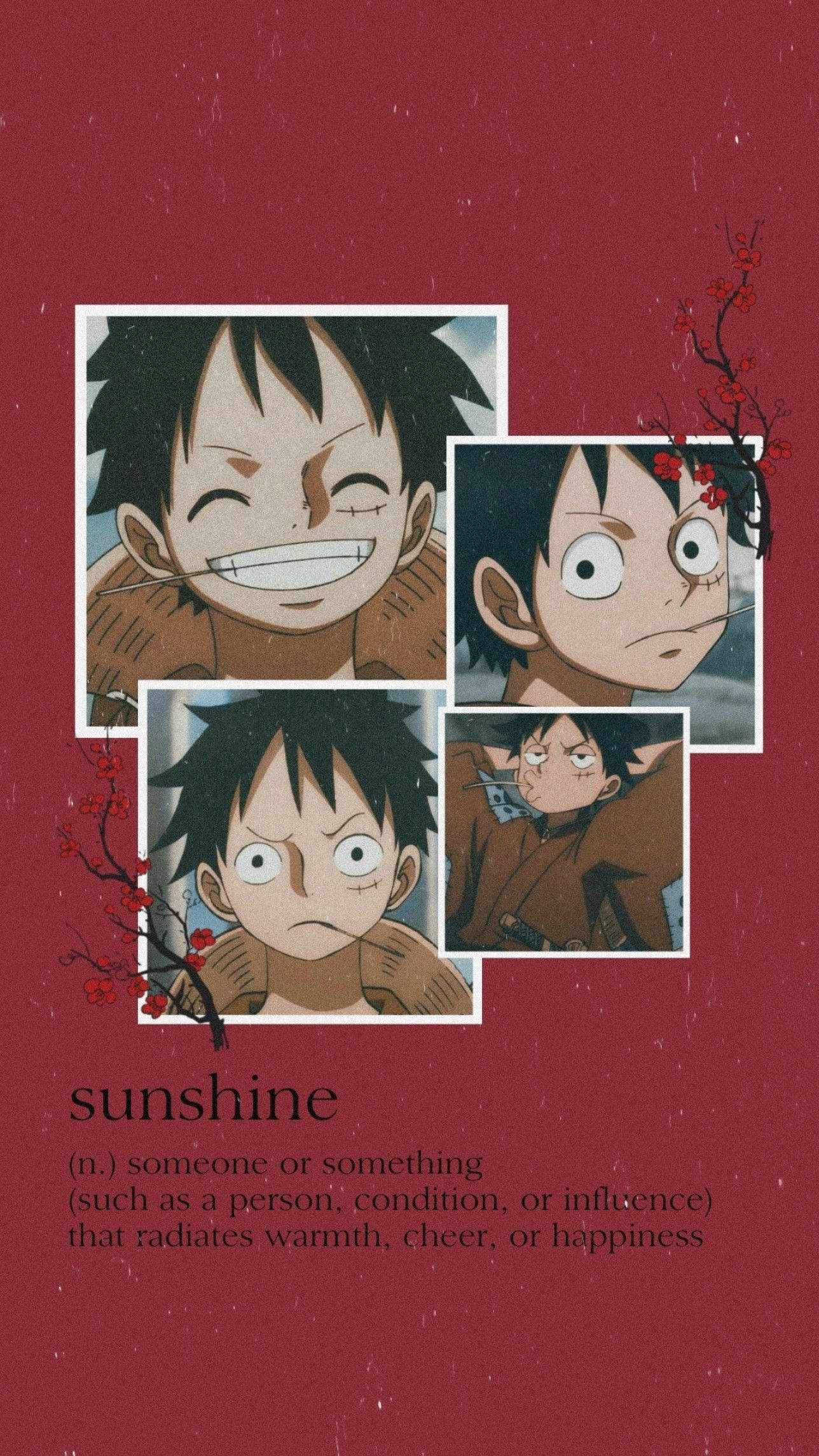 Mutlu Luffy One Piece Estetiği Duvar Kağıdı