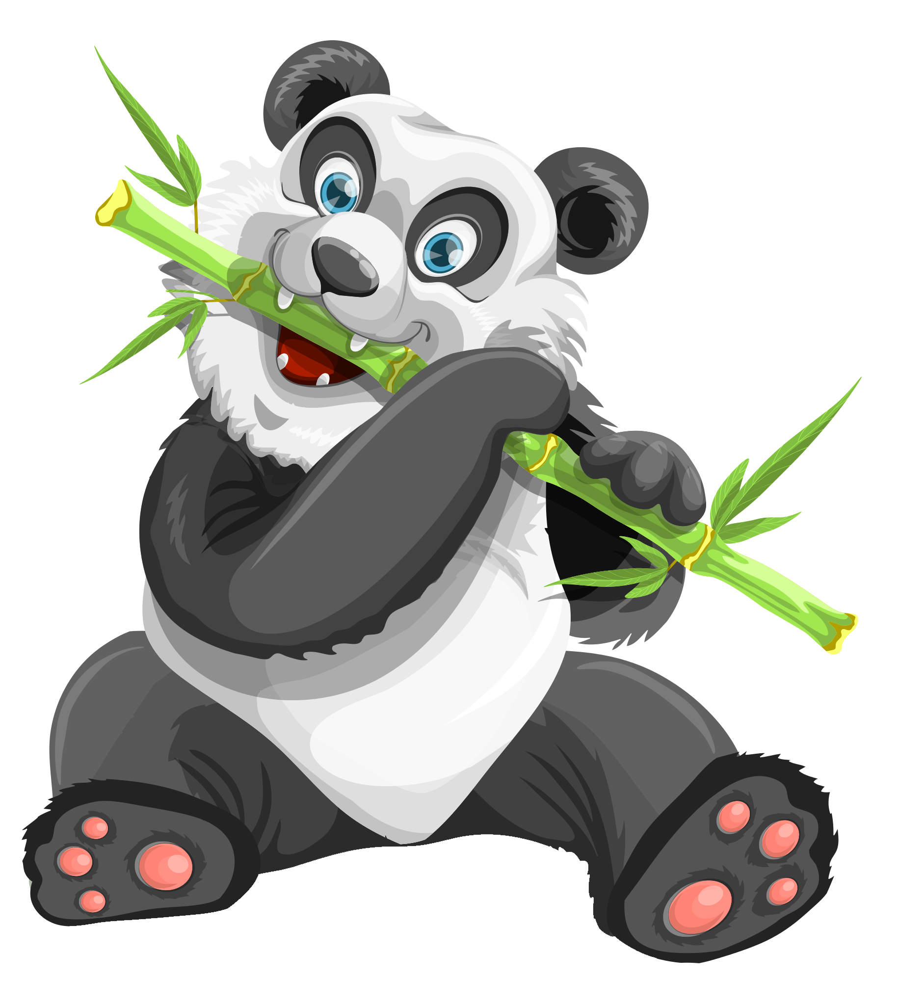 Mutlu Panda Bambu Yiyor Duvar Kağıdı