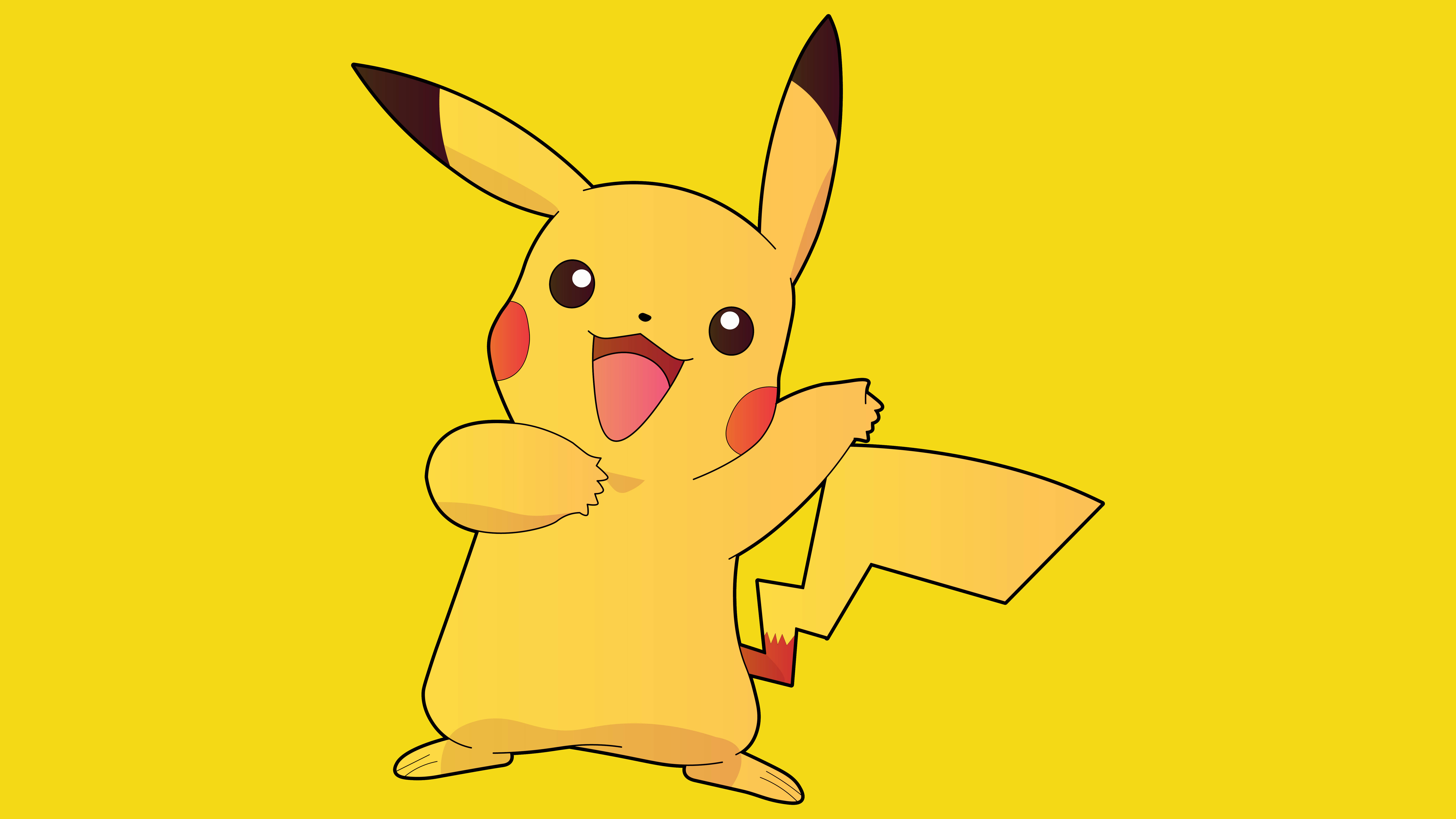 Mutlu Pikachu 4K Portre Duvar Kağıdı