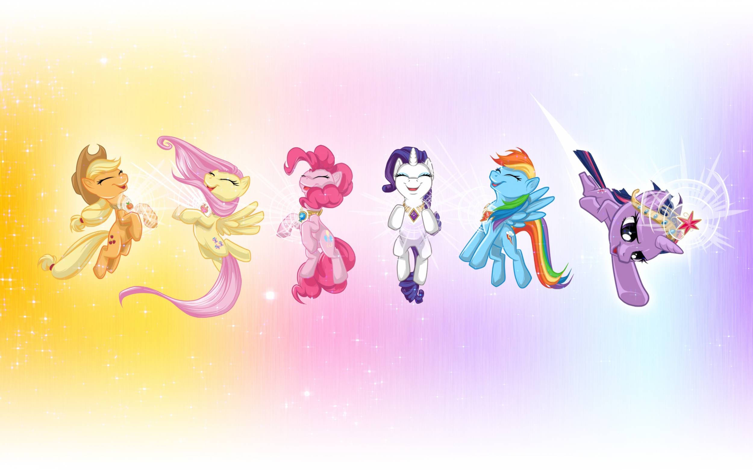 Mutlu Renkli My Little Pony Masaüstü Duvar Kağıdı