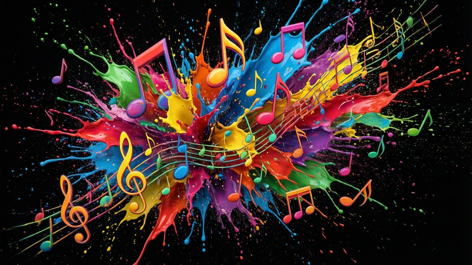Müzik Notası Sıçraması Duvar Kağıdı