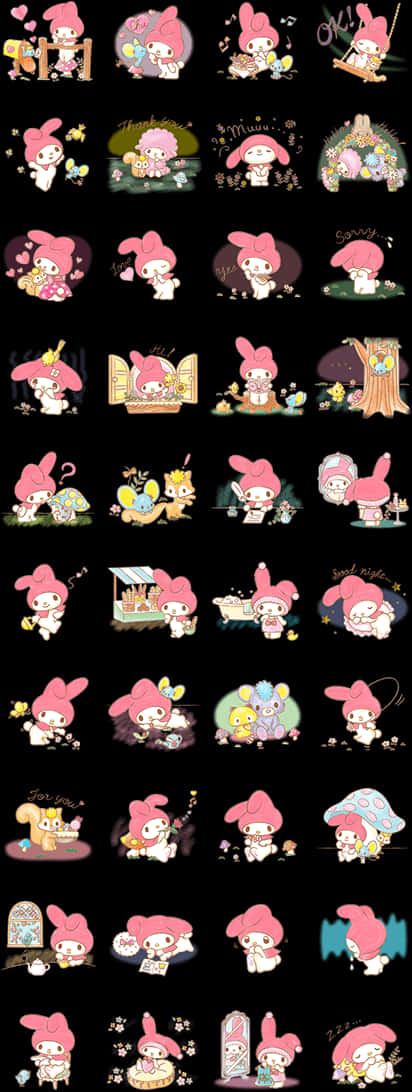 Line Sticker My Melody, HD Png İndir