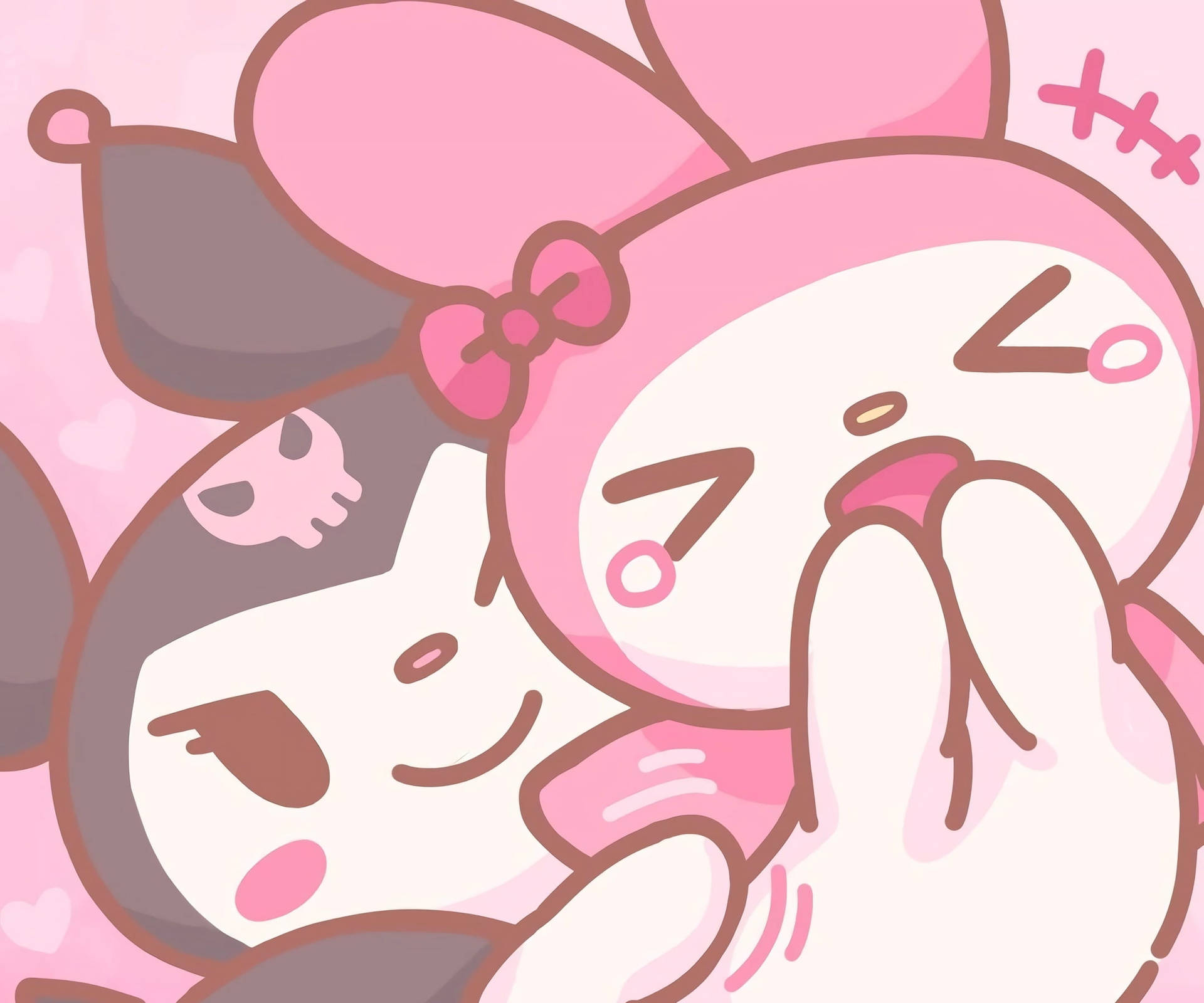My Melody Kuromi Sevimli My Melo İle — Sanrio GIF Duvar Kağıdı
