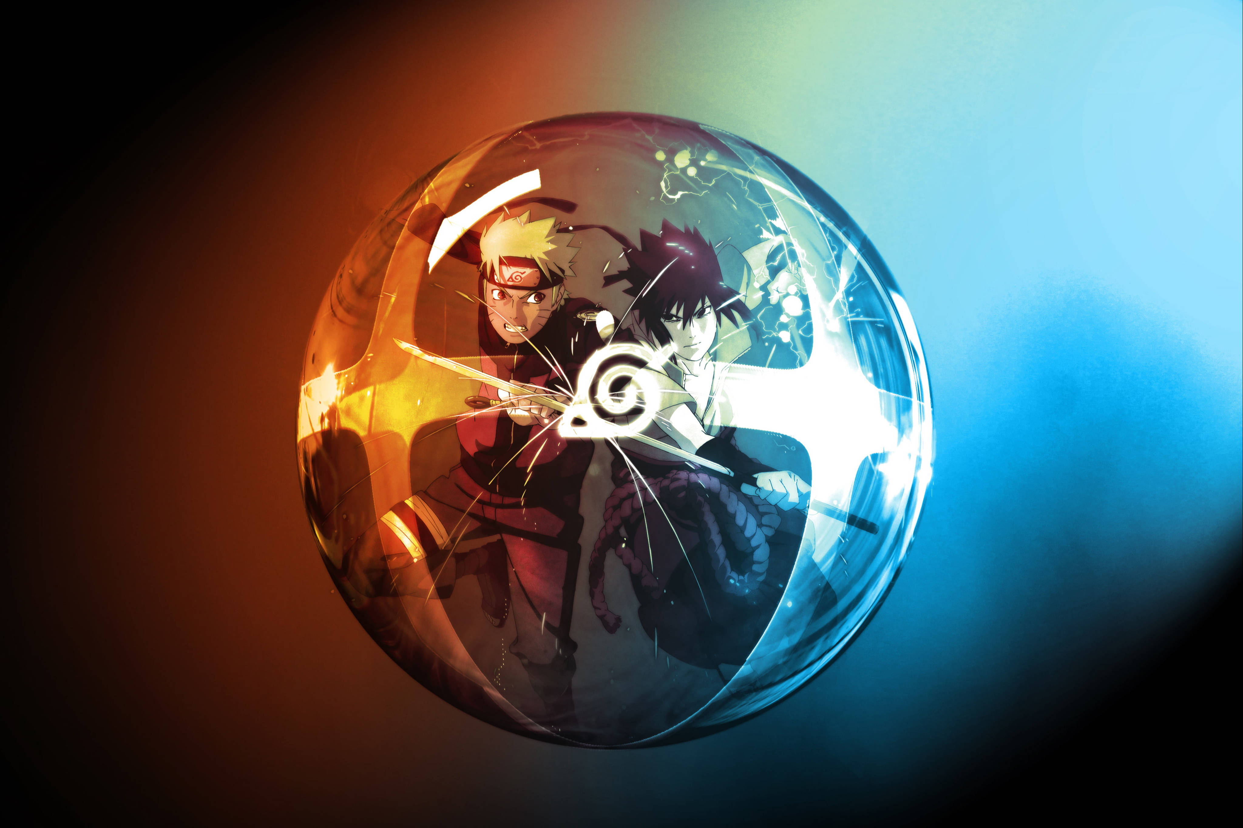 Naruto 4K Baloncuk Sanatı Duvar Kağıdı