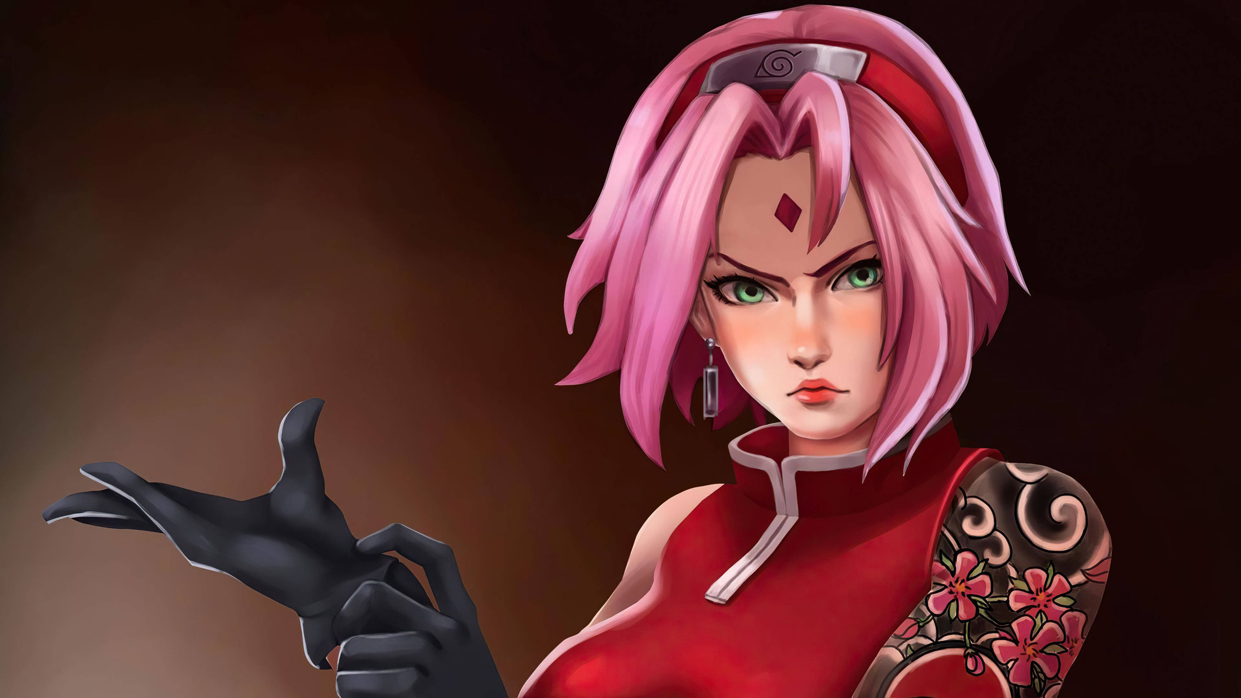Naruto 4K Çekici Sakura Duvar Kağıdı