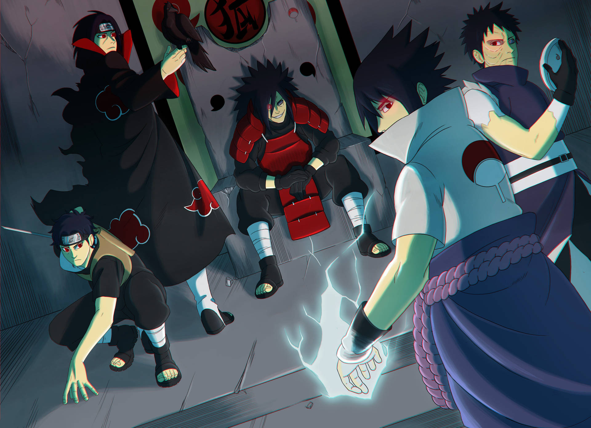 Naruto 4K Uchiha klanı Sharingan duvar kağıdı