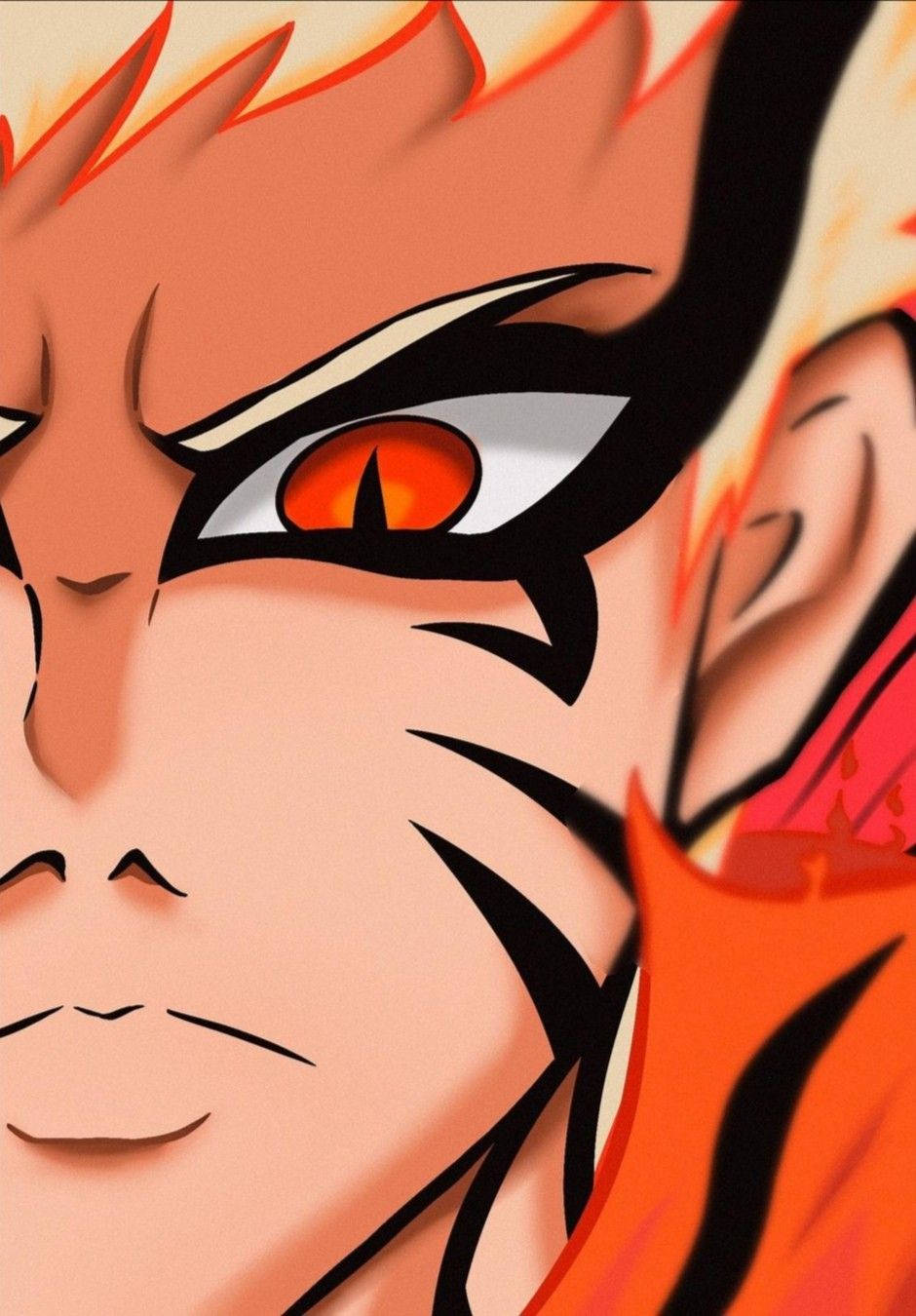 Naruto Baryon Modu Yarım Yüz Duvar Kağıdı
