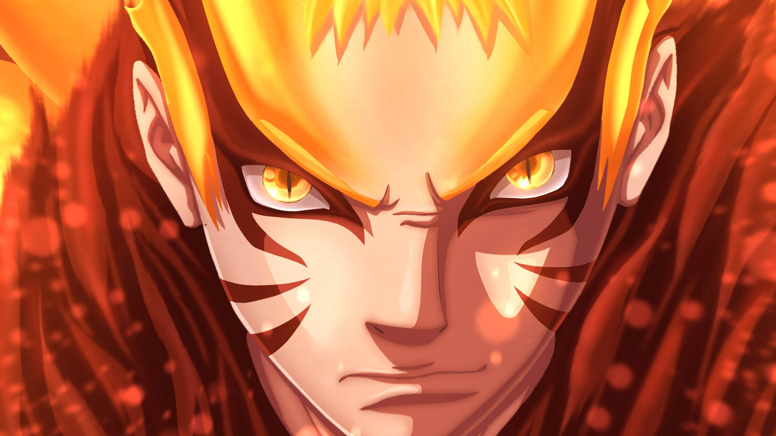 Naruto Baryon Modu Alevli Gözler Duvar Kağıdı