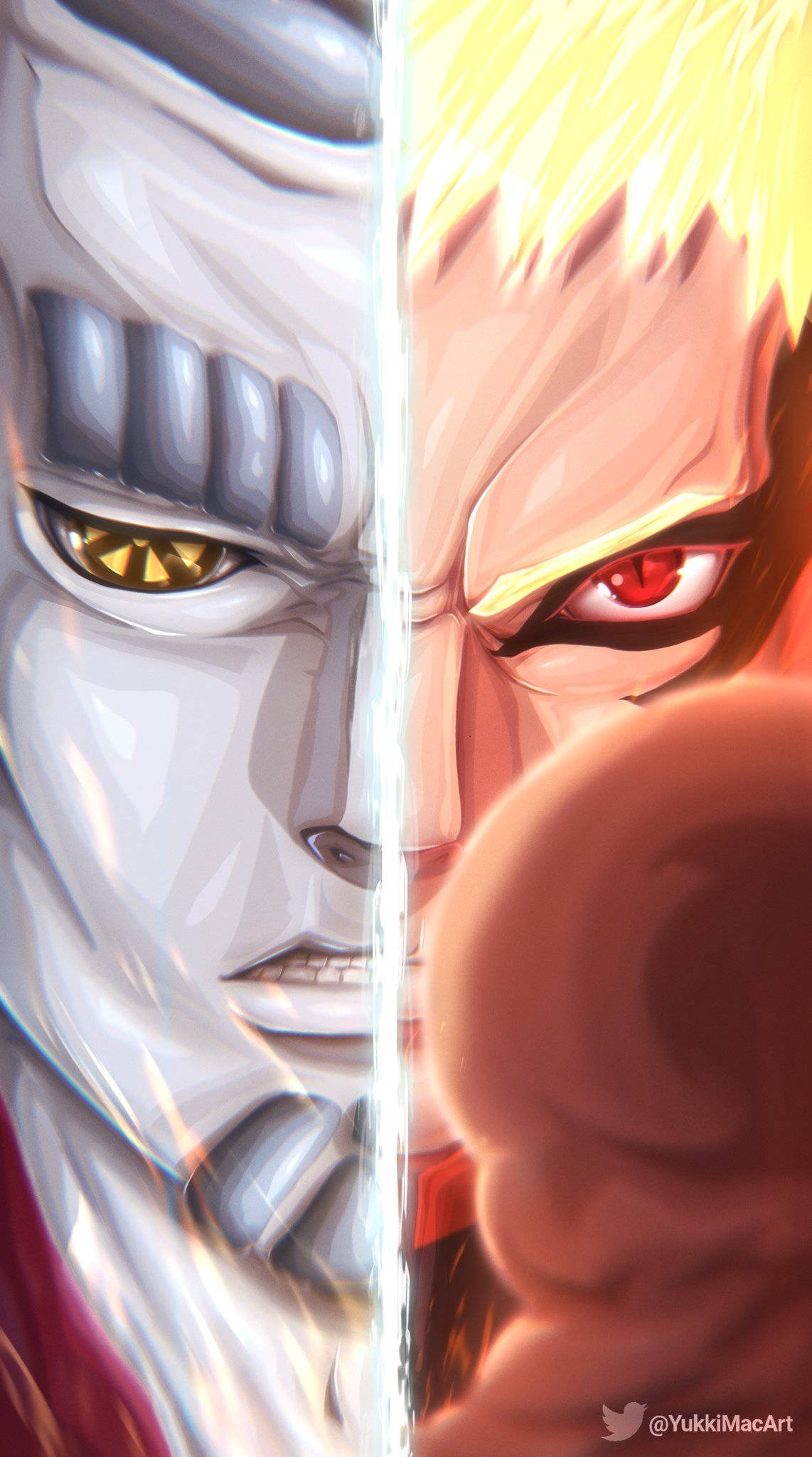 Naruto Baryon Modu Bölünmüş Fotoğraf Duvar Kağıdı