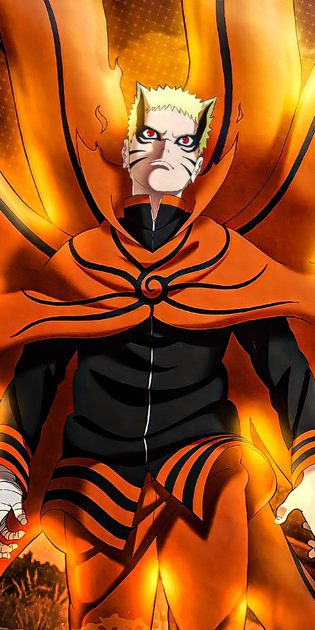 Naruto Baryon Modu Ciddi İfade Duvar Kağıdı