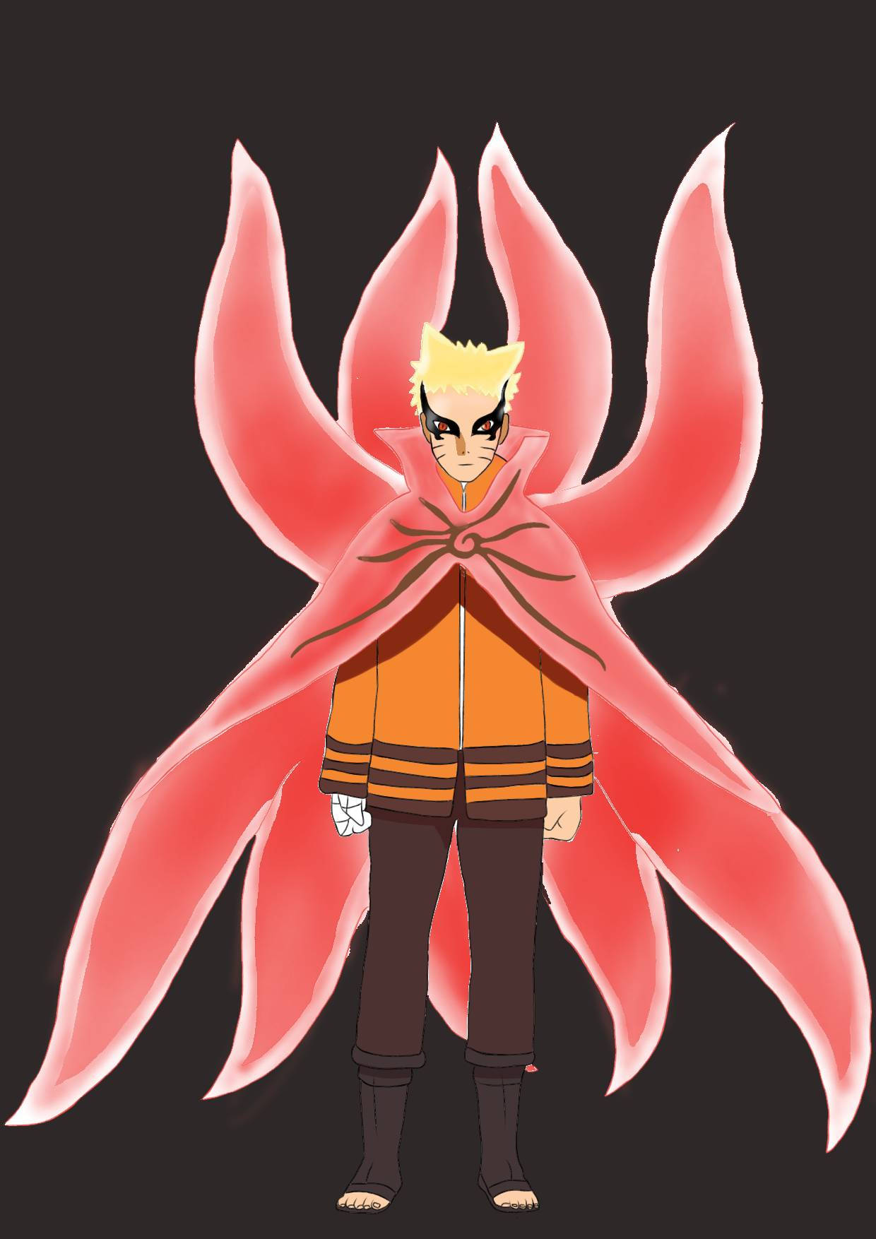 Naruto Baryon Modu Dokuz Kuyruk Duvar Kağıdı