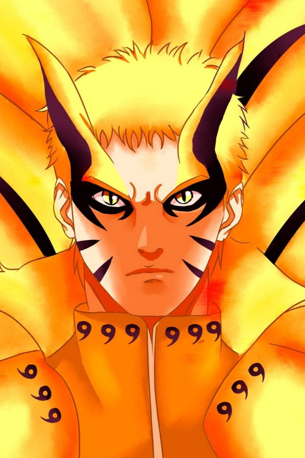Naruto Baryon Modu Sert Bakış Duvar Kağıdı