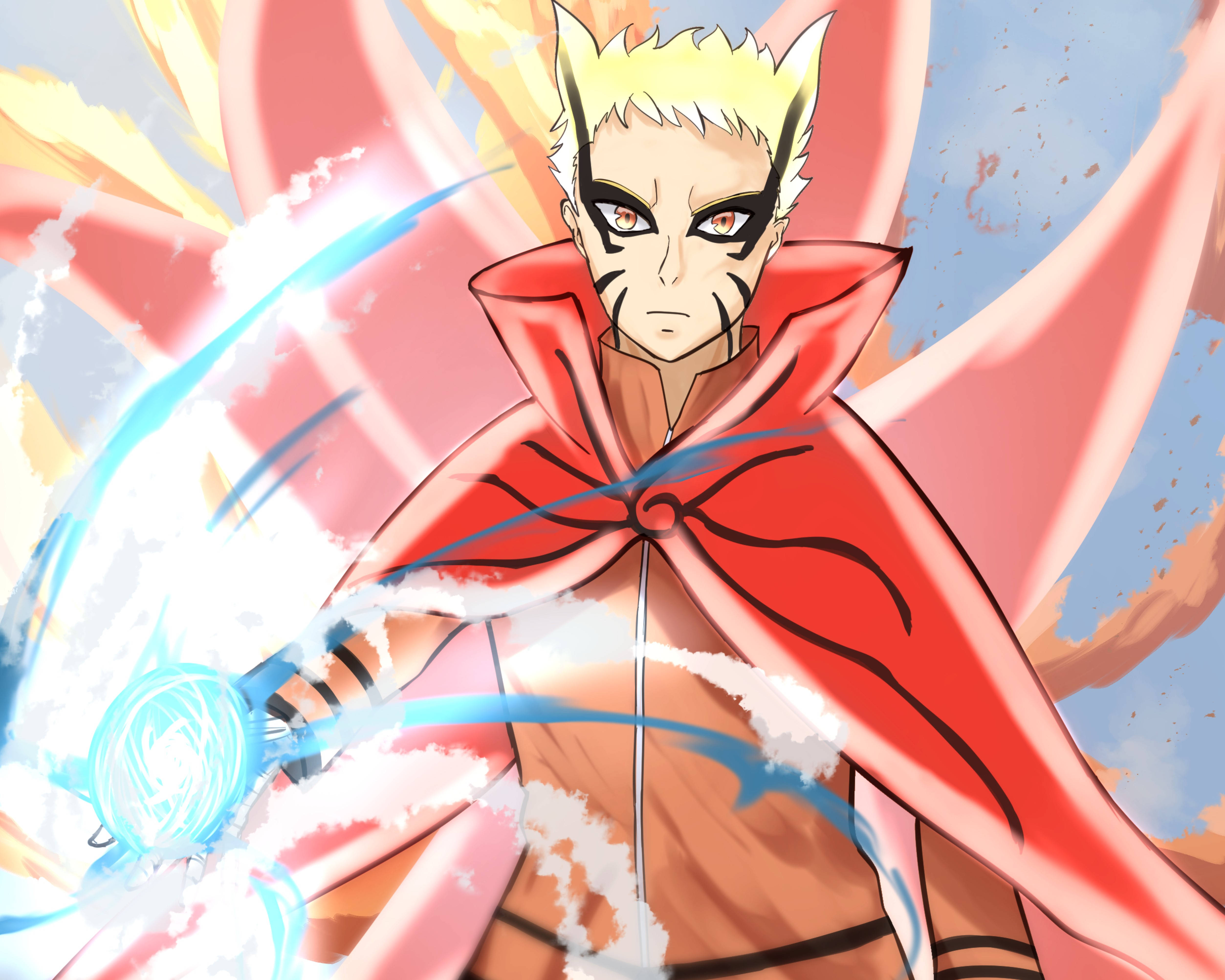 Naruto Baryon Modu Soğuk ve Sert Bakış Duvar Kağıdı