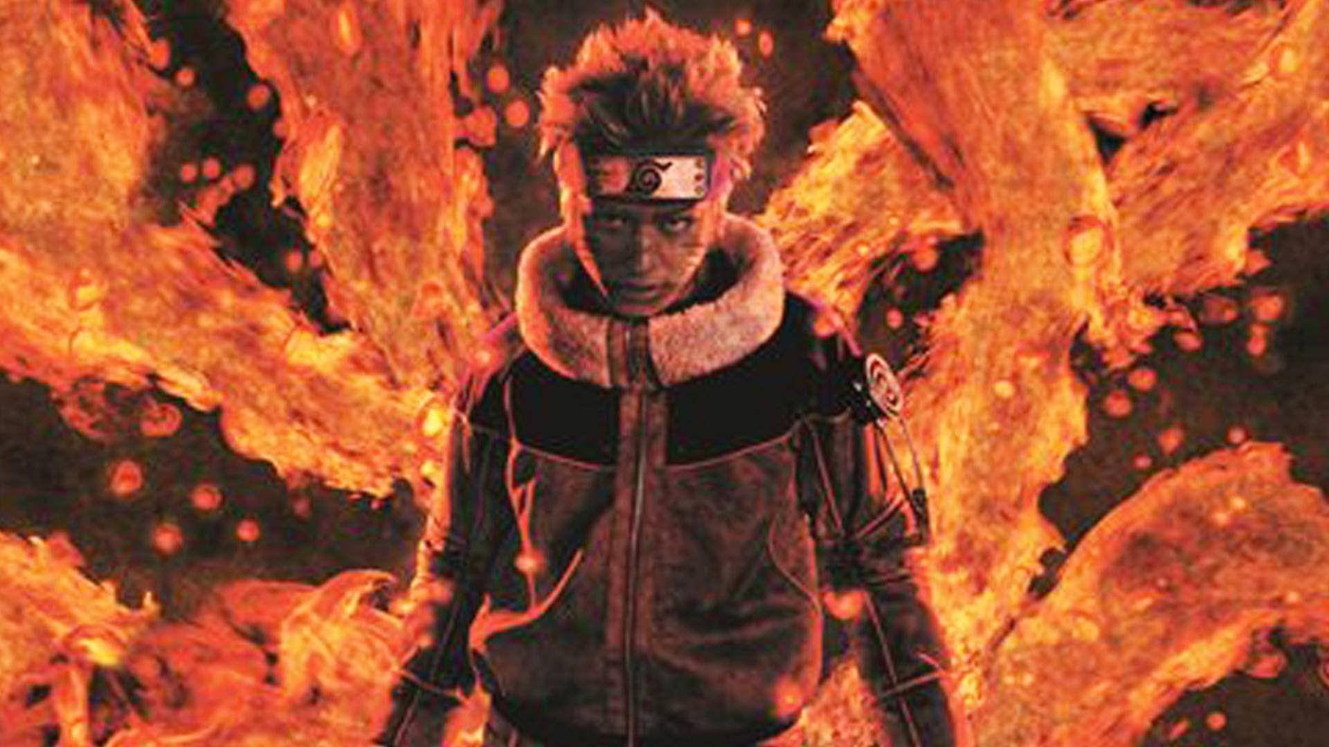 Naruto Canlı Aksiyon Alevli Kuyruklar Duvar Kağıdı