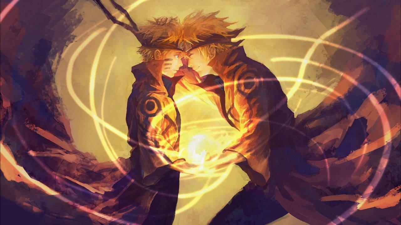 Naruto Canlı Boruto Alın Teması Duvar Kağıdı