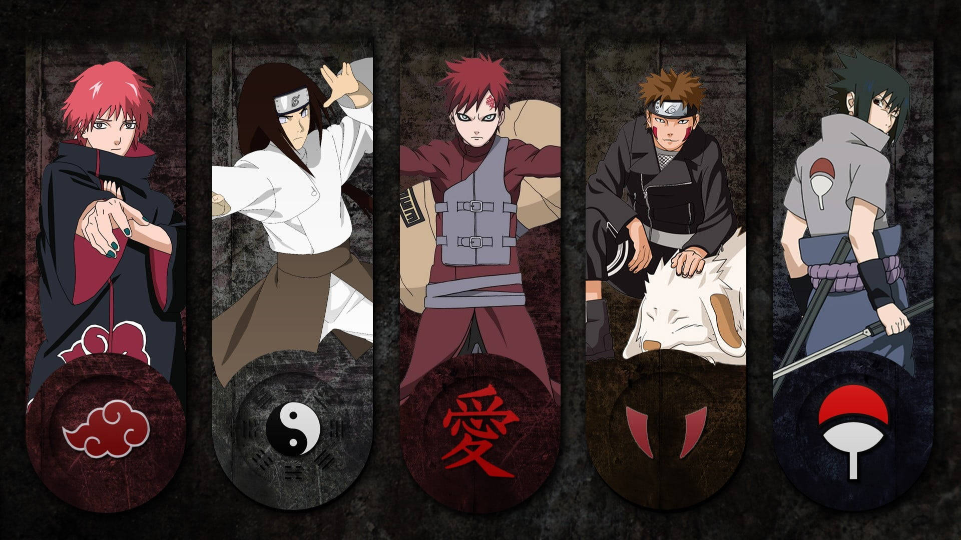 Naruto Canlı Karakter Panelleri Duvar Kağıdı