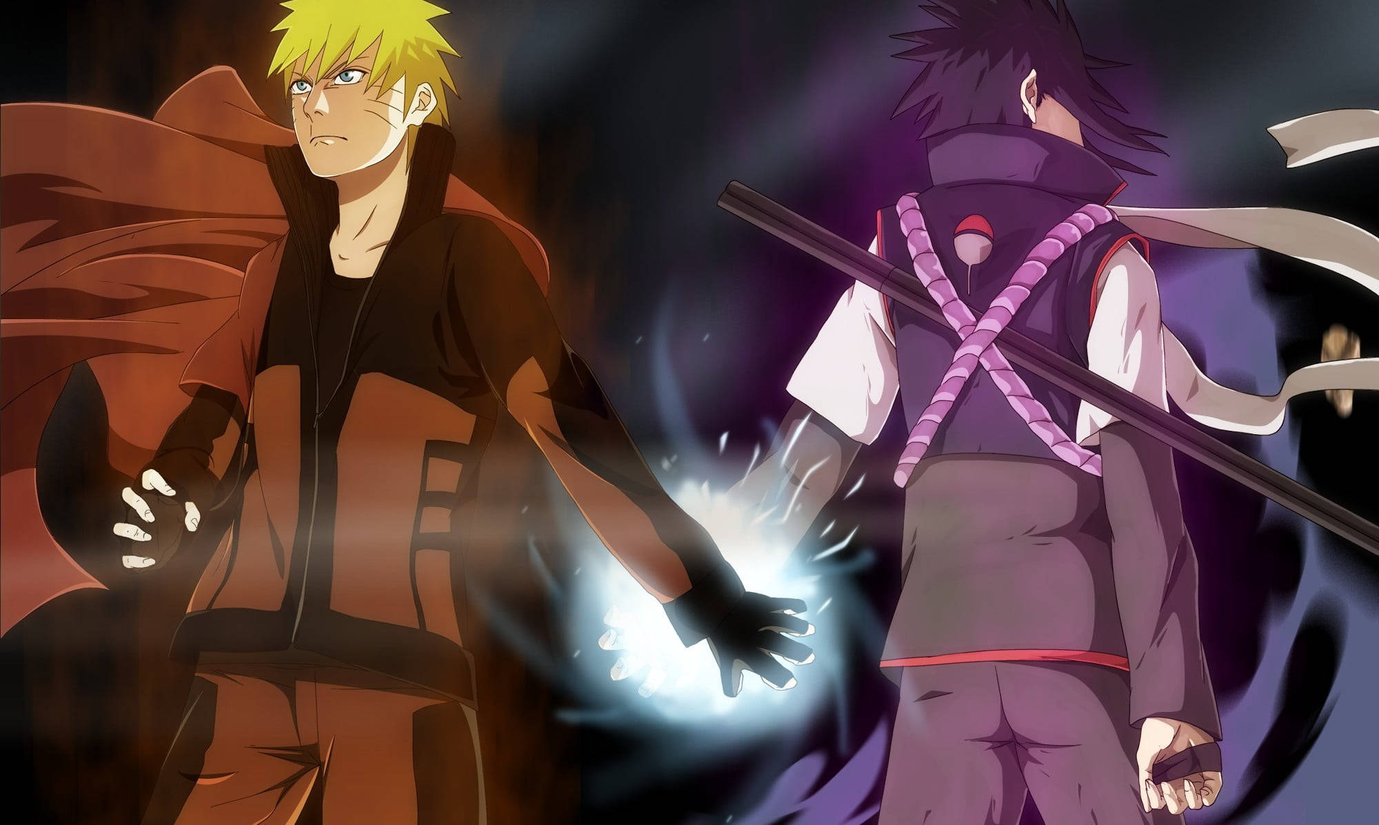 Naruto Canlı Sasuke Kıvılcım Eller Duvar Kağıdı