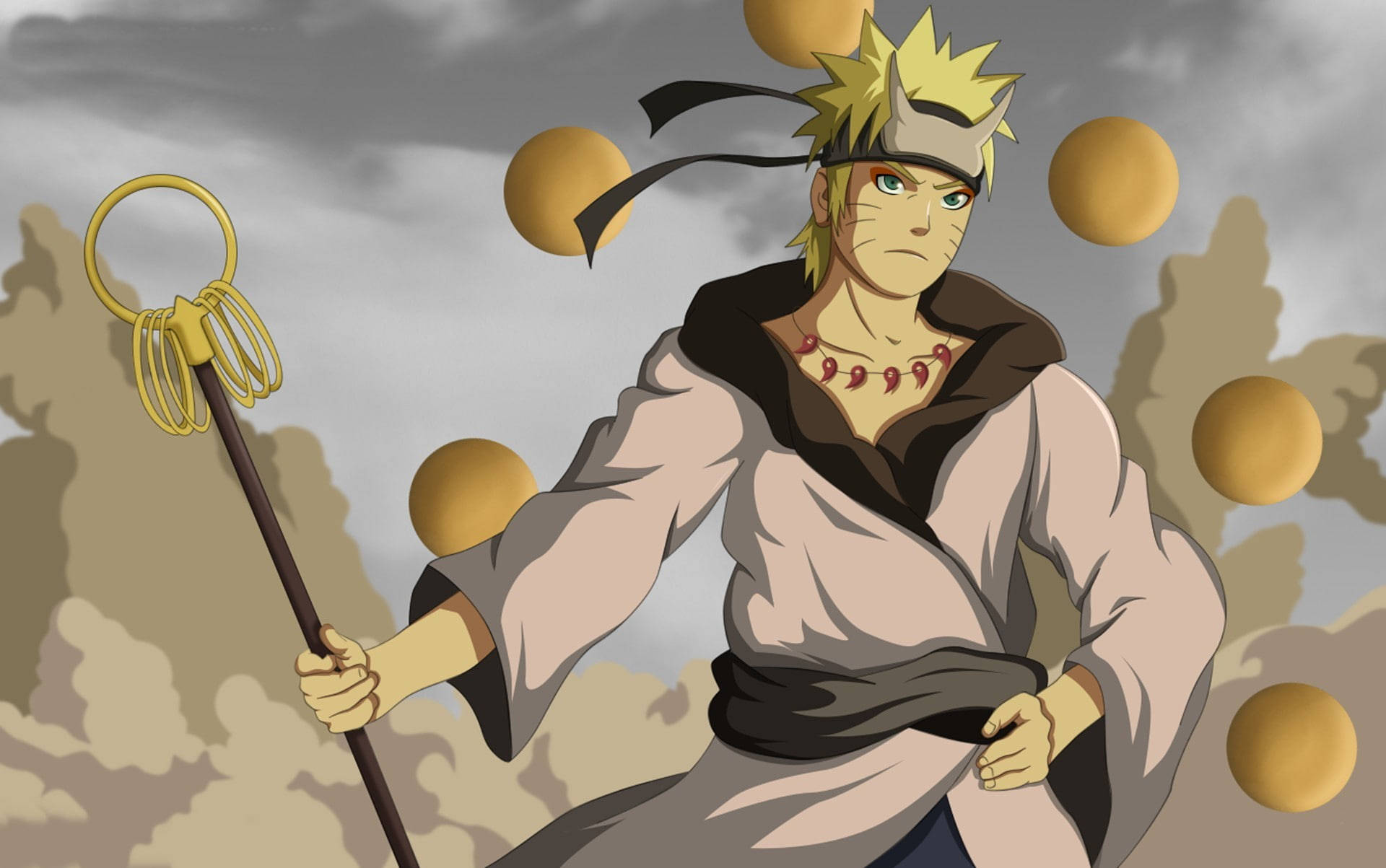 Naruto Canlı Shakujo Tutarken Duvar Kağıdı