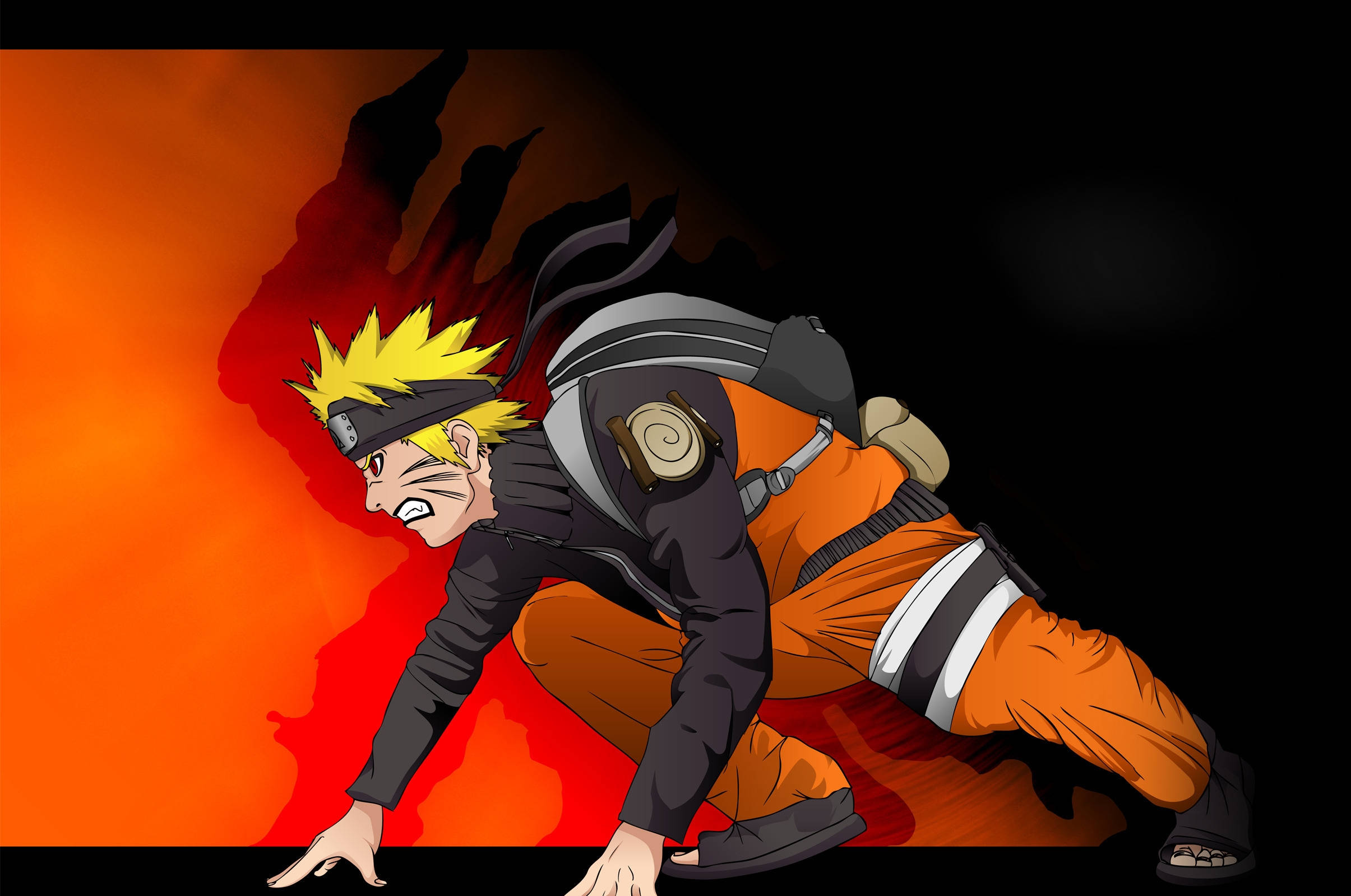Naruto Dövüş Pozu Posteri Duvar Kağıdı