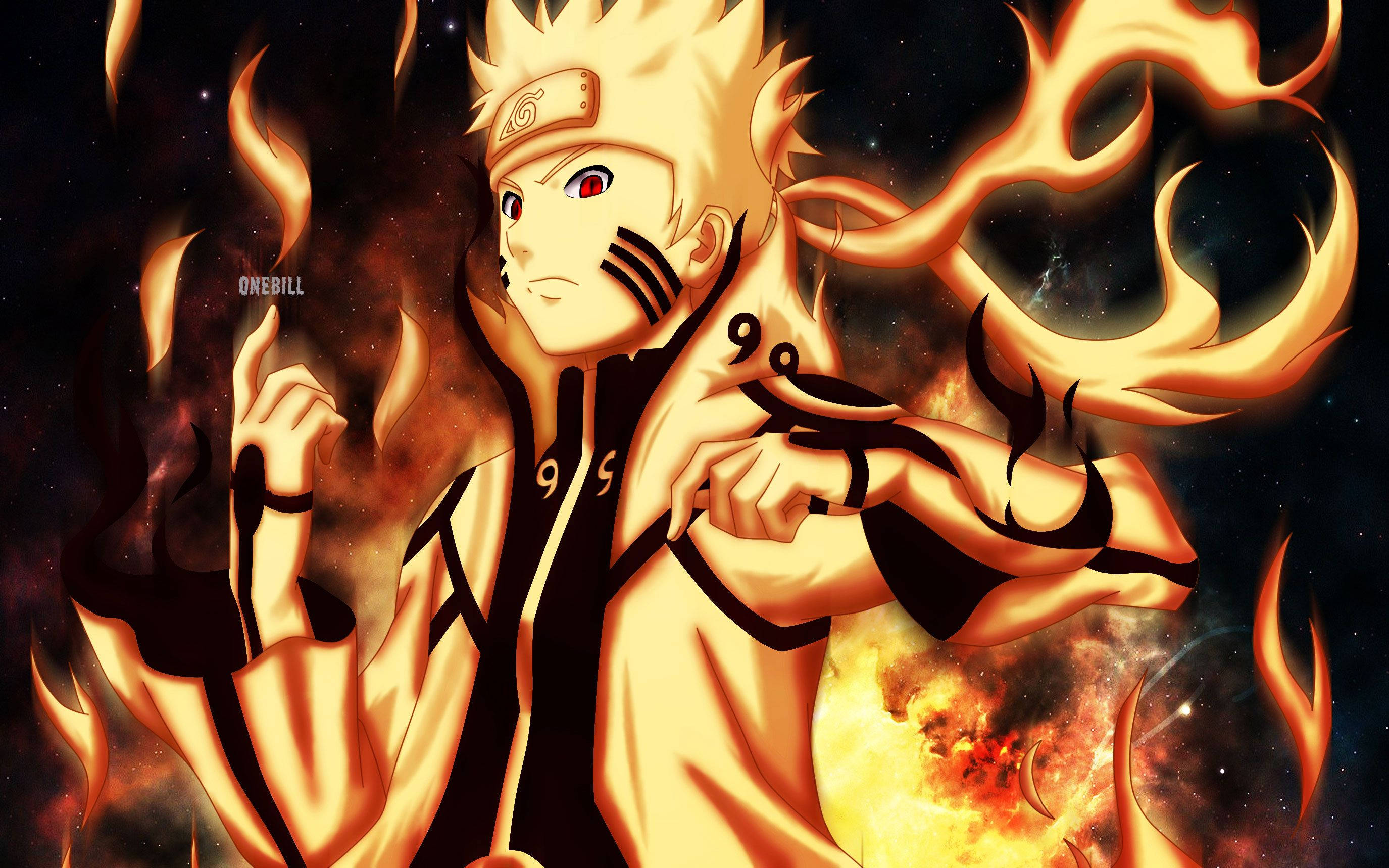 Naruto, Güçlü Dokuz Kuyruklu Şeytan Tilkiyi Serbest Bırakıyor! Duvar Kağıdı