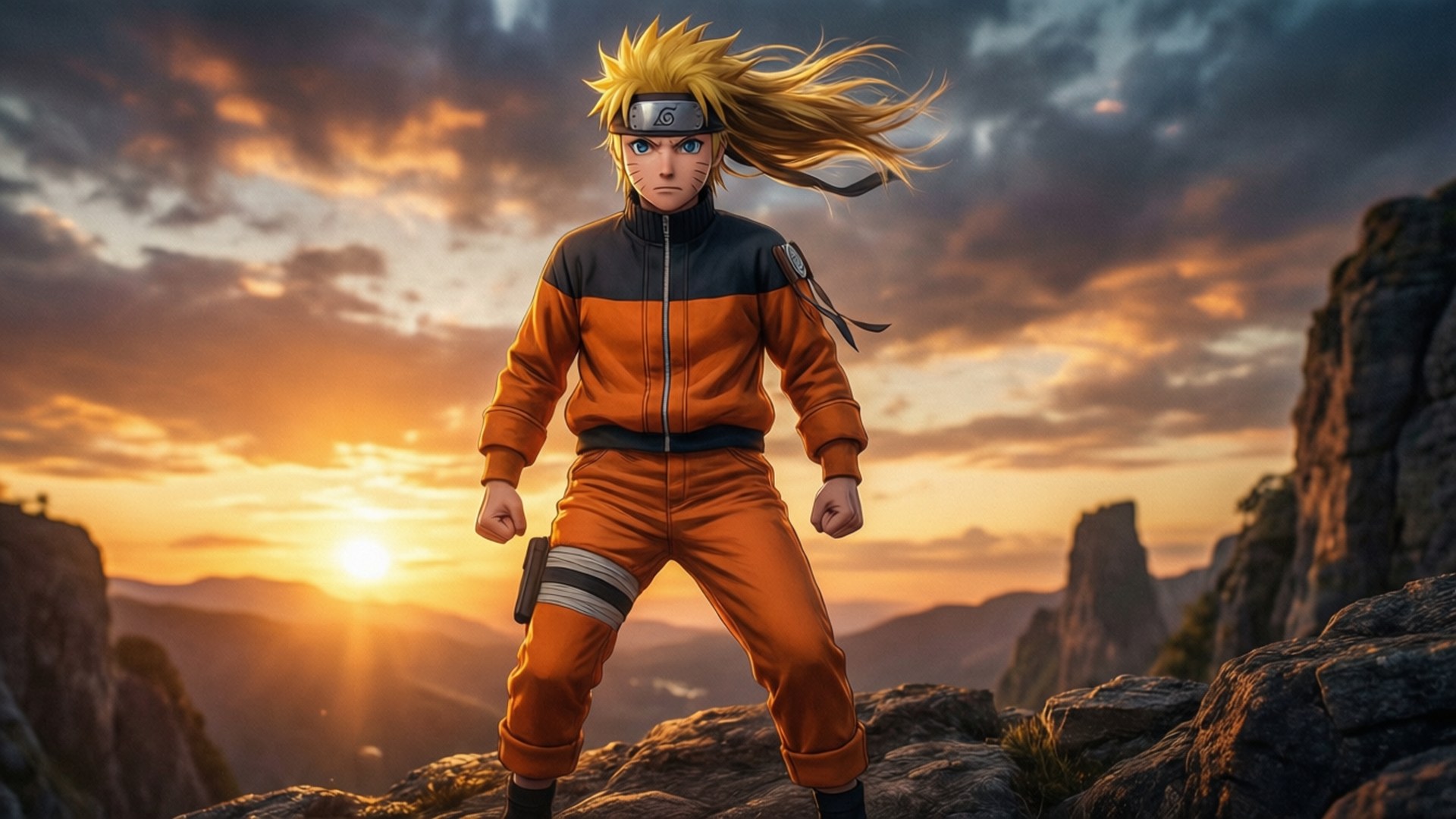 Naruto Gün Batımında Duvar Kağıdı