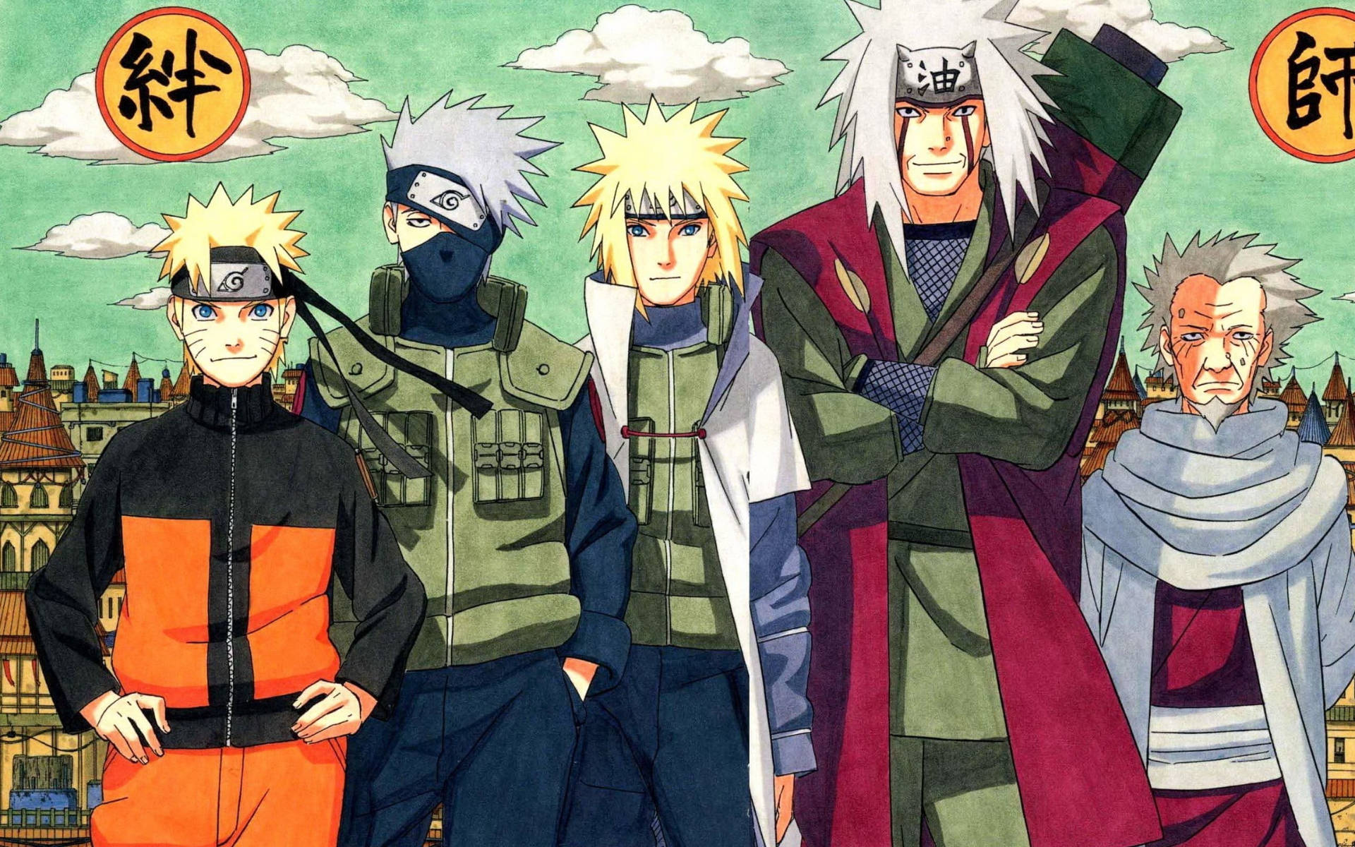 Naruto Karakterleri Konoha Köyü Duvar Kağıdı