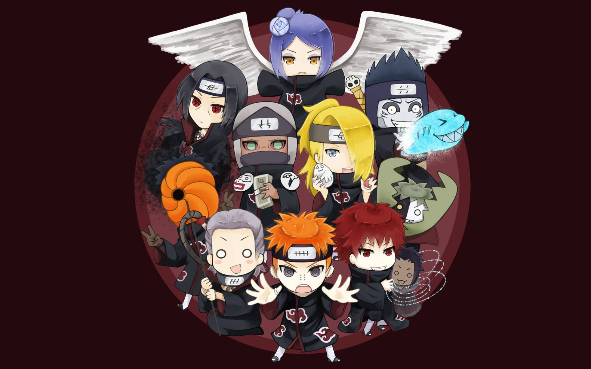Naruto Karakterleri Mini Akatsuki Duvar Kağıdı