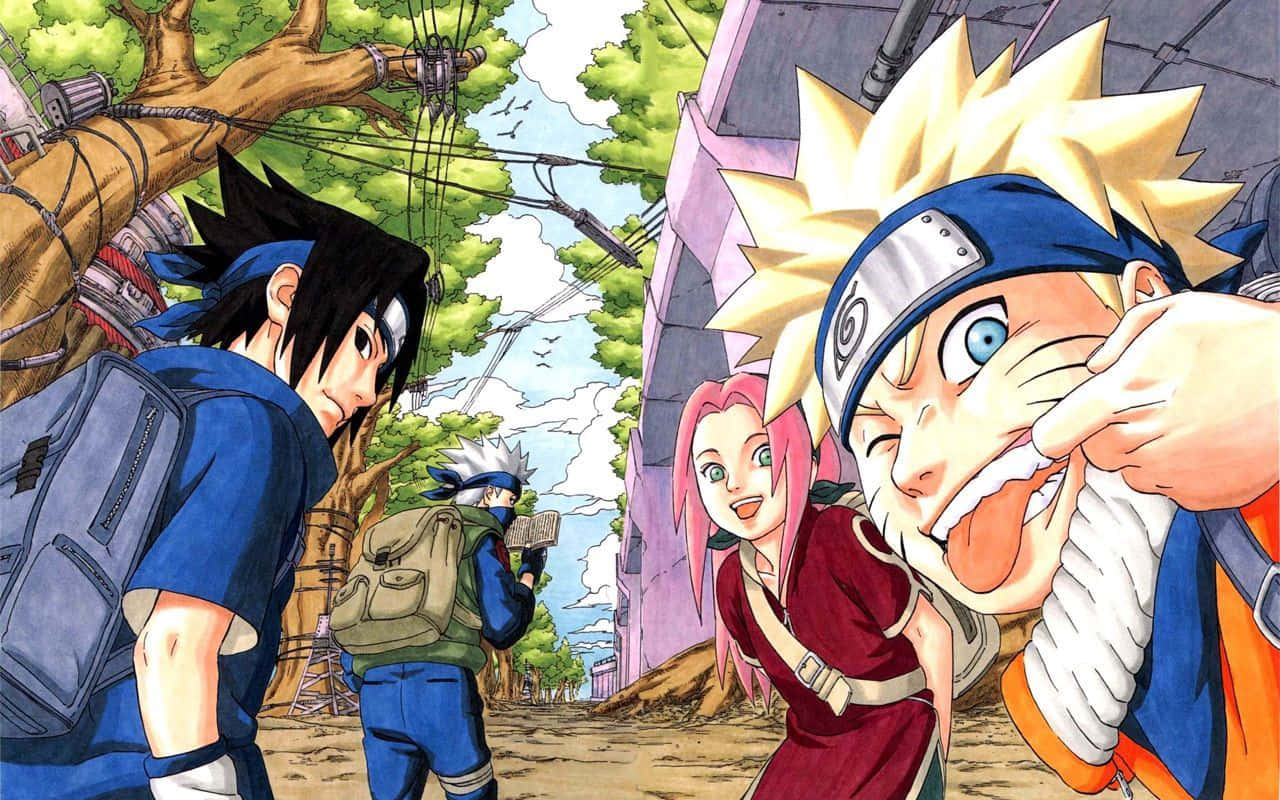 Naruto Manga Anime Takım 7 Konoha Duvar Kağıdı