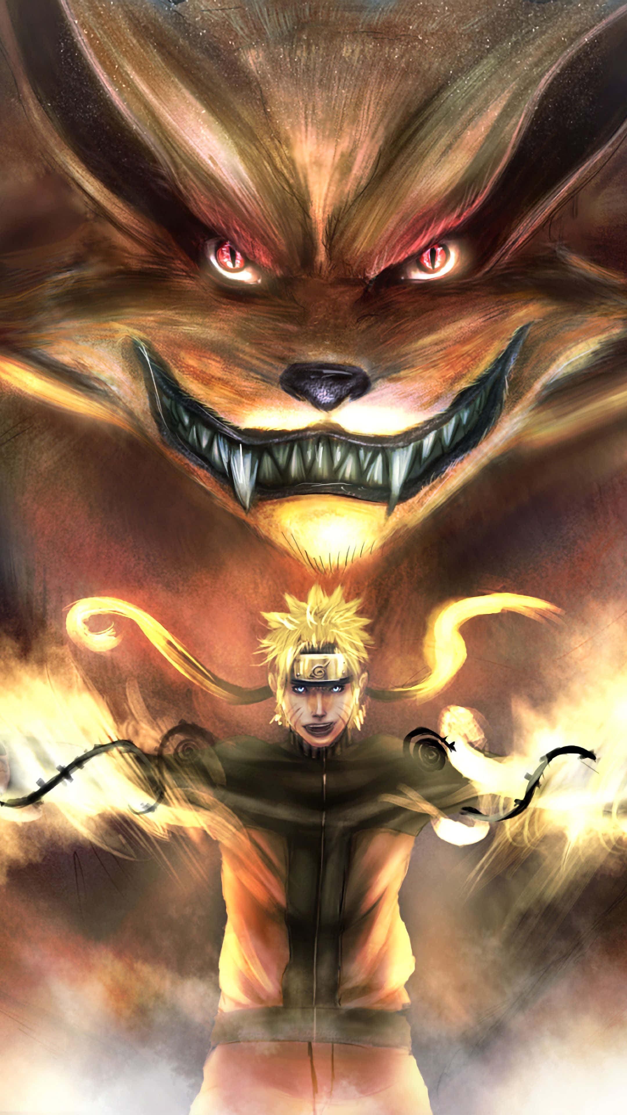 Naruto'nun destansı telefon duvar kağıdında açığa çıkan gücü Duvar Kağıdı