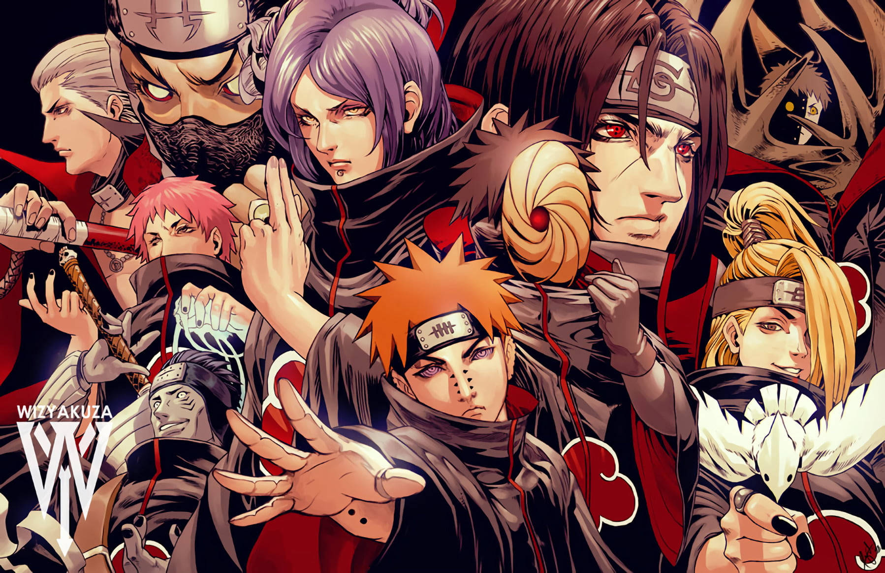 Naruto Pain Shippuden Hayran Sanatı Duvar Kağıdı