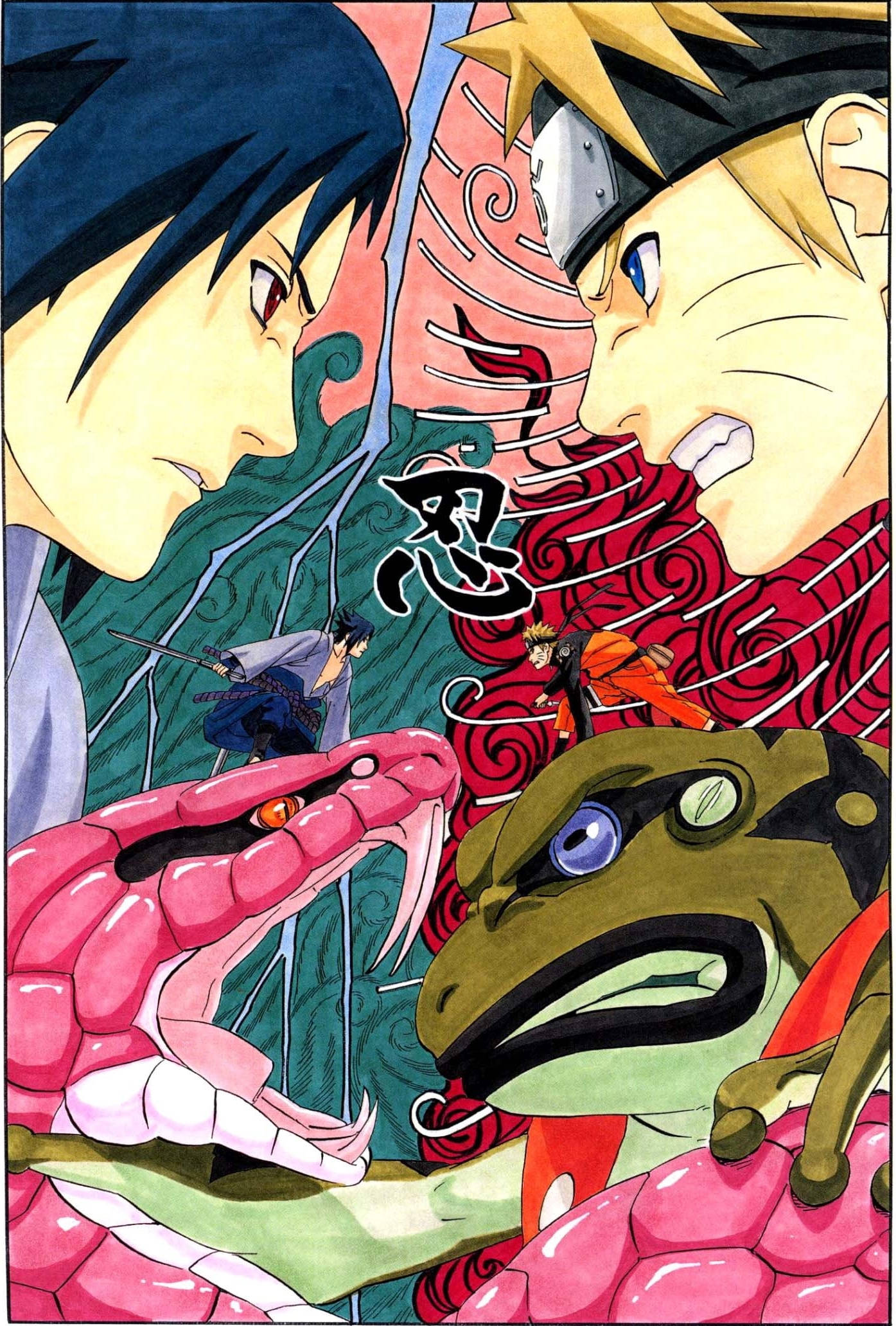 Naruto Sasuke Savaş Posteri Duvar Kağıdı