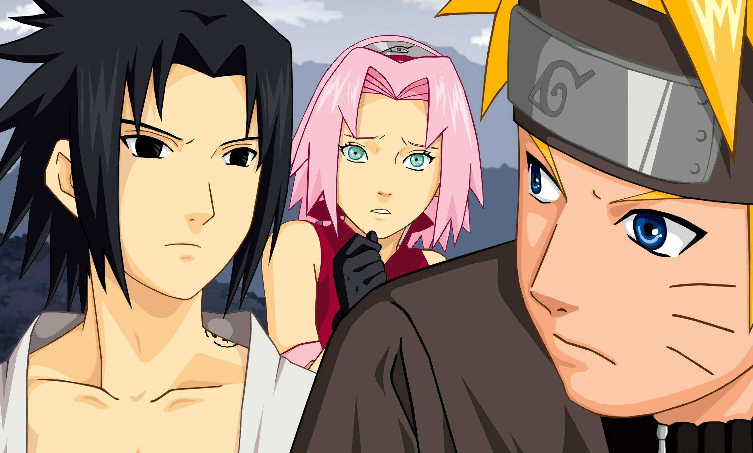 Naruto, Sasuke ve Sakura 7. Takım Posteri Duvar Kağıdı