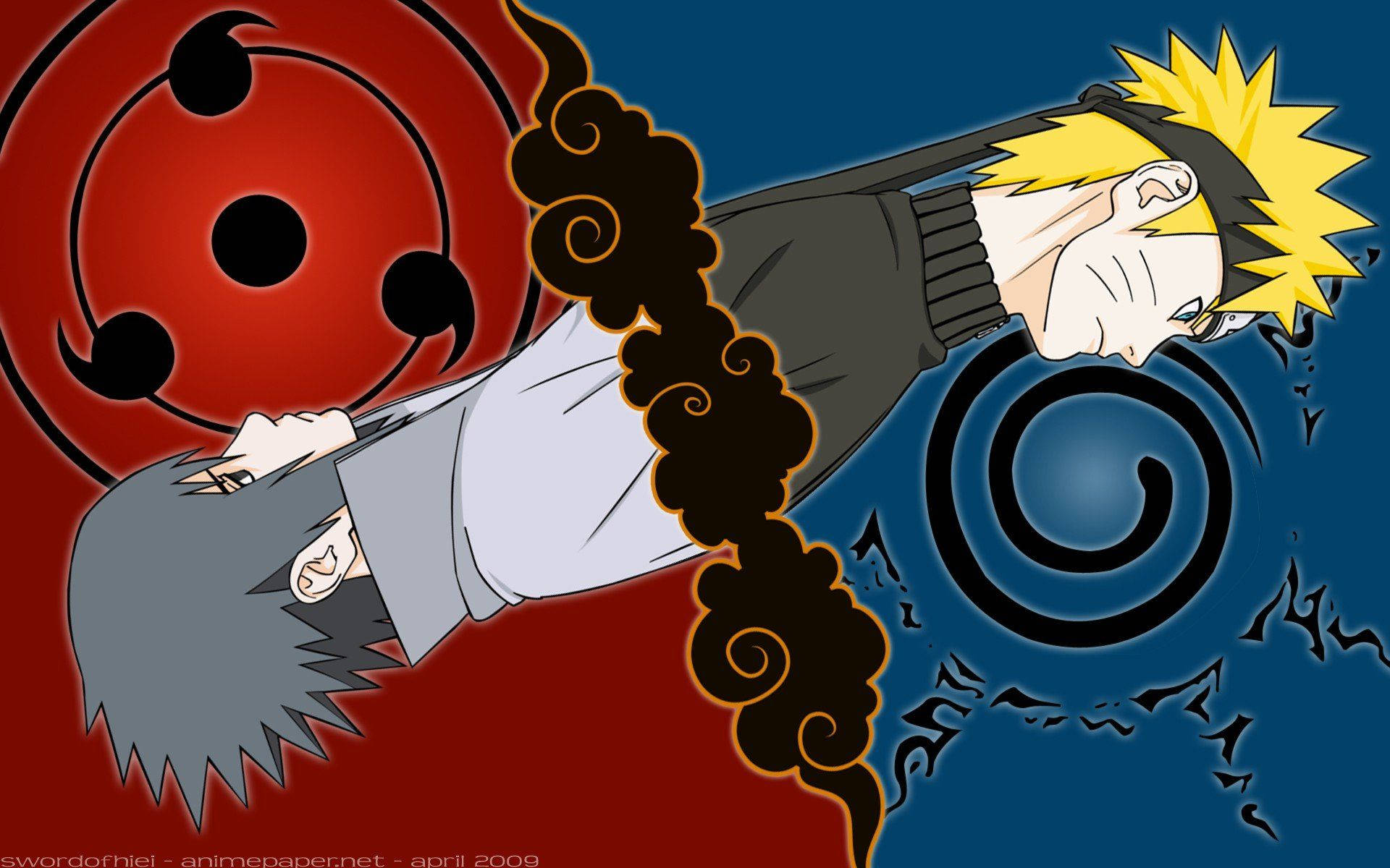 Naruto Sembolleri: Sasuke ve Naruto Duvar Kağıdı