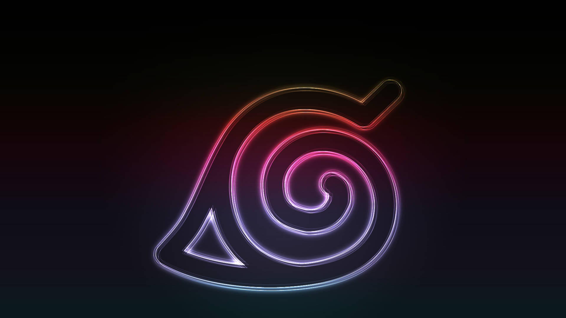 Naruto Sembolü Neon Renklerde Duvar Kağıdı