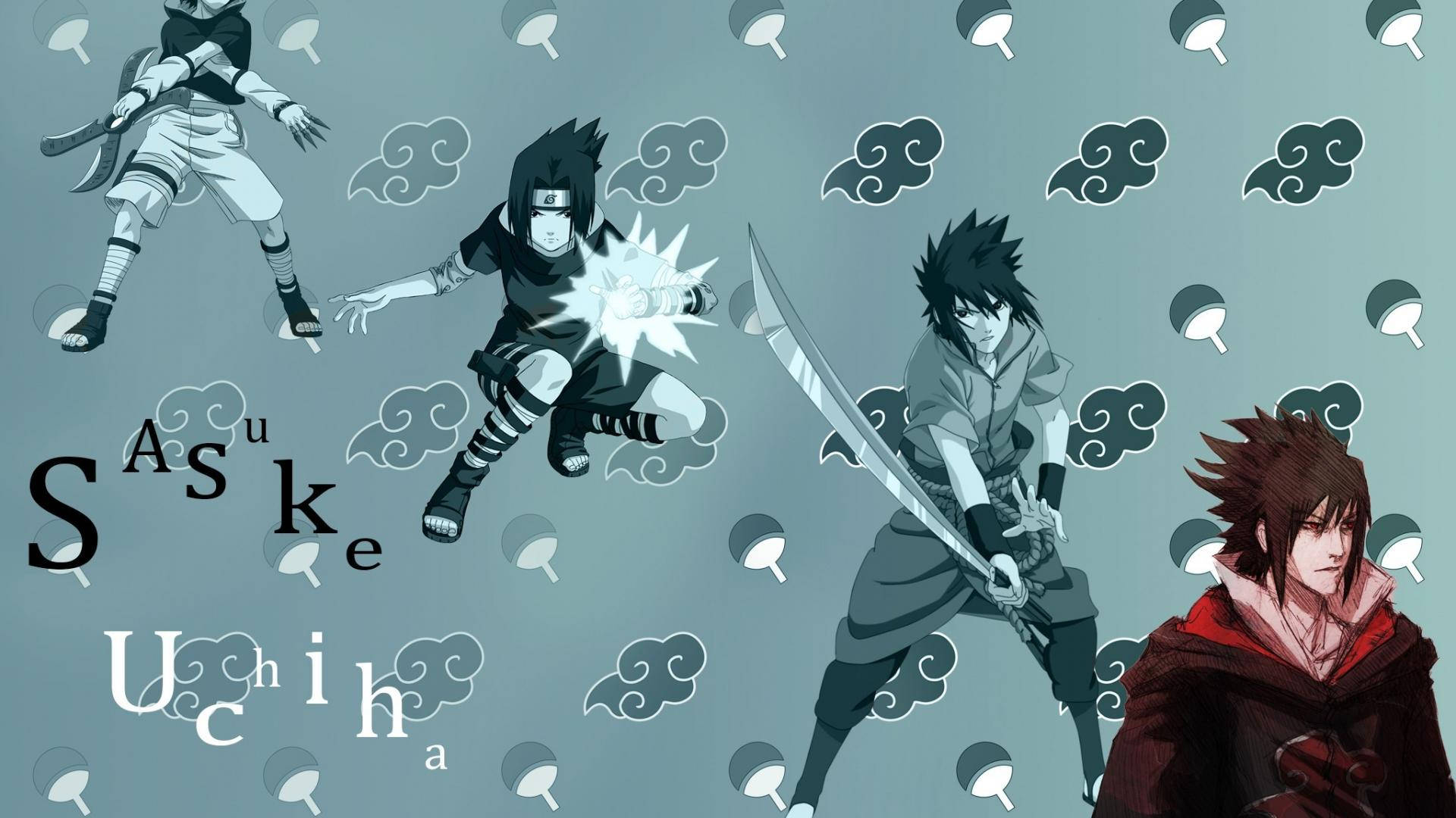 Naruto Sembolü ve Sasuke Duvar Kağıdı