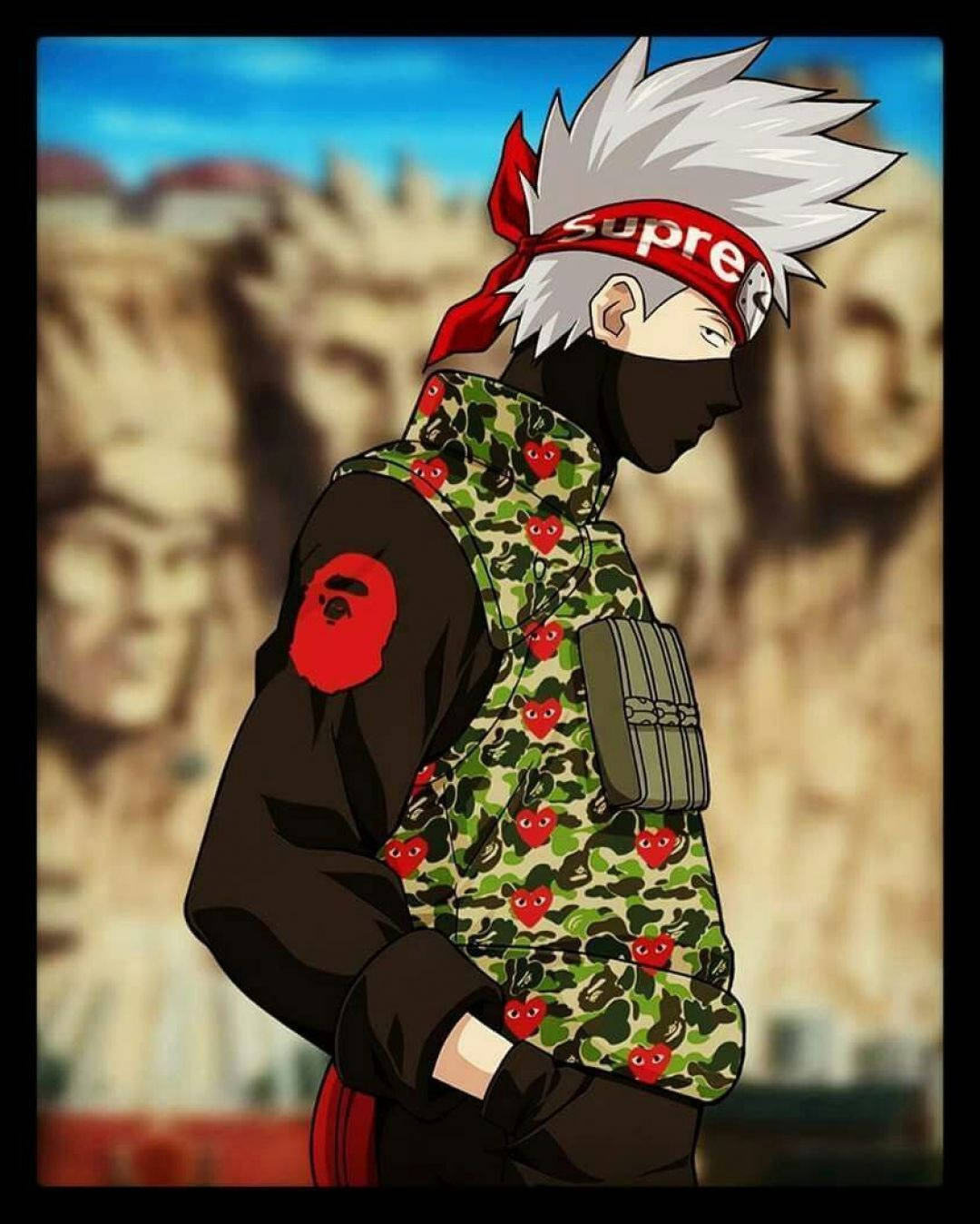 Naruto Swag Kakashi Askeri Yelek Duvar Kağıdı