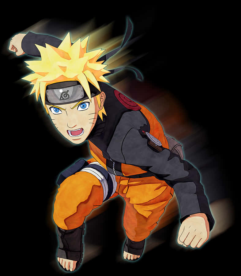 Naruto Uzumaki Aksiyon Pozu Duvar Kağıdı