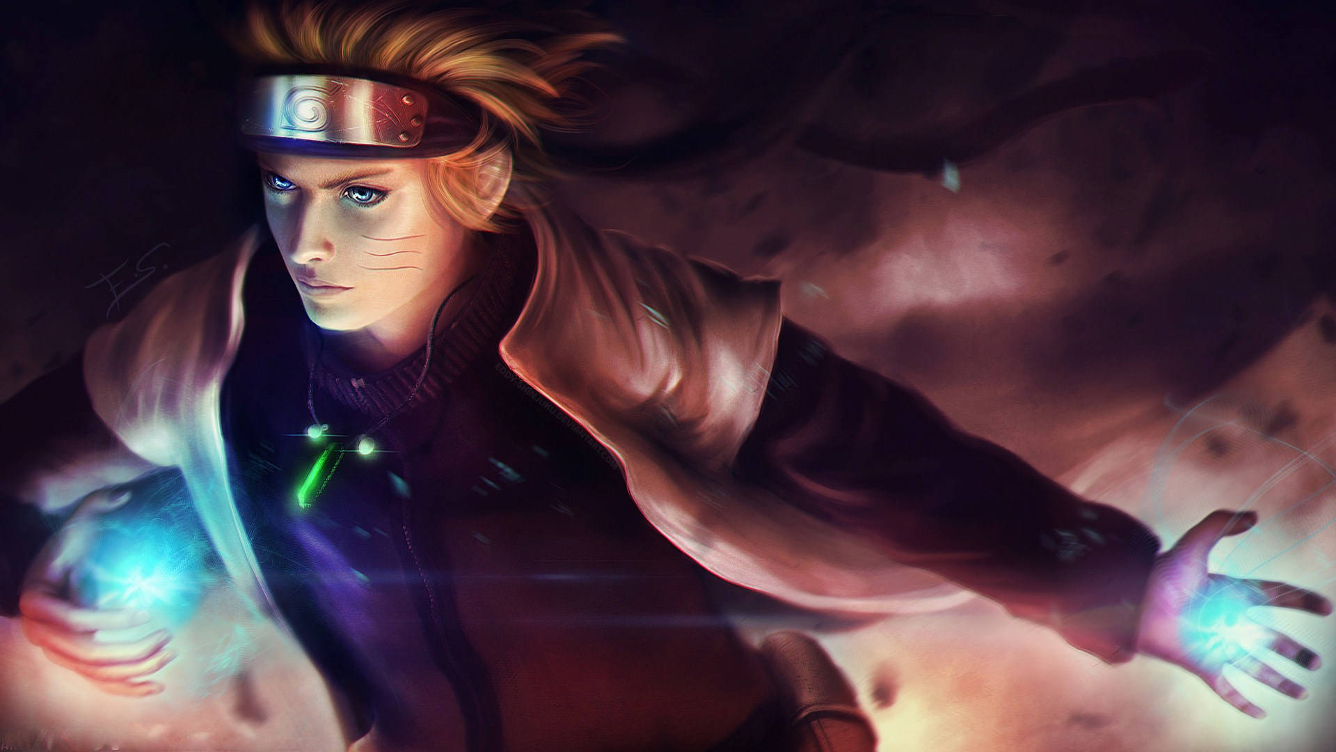 Naruto Uzumaki Dijital Çizim Hokage Duvar Kağıdı