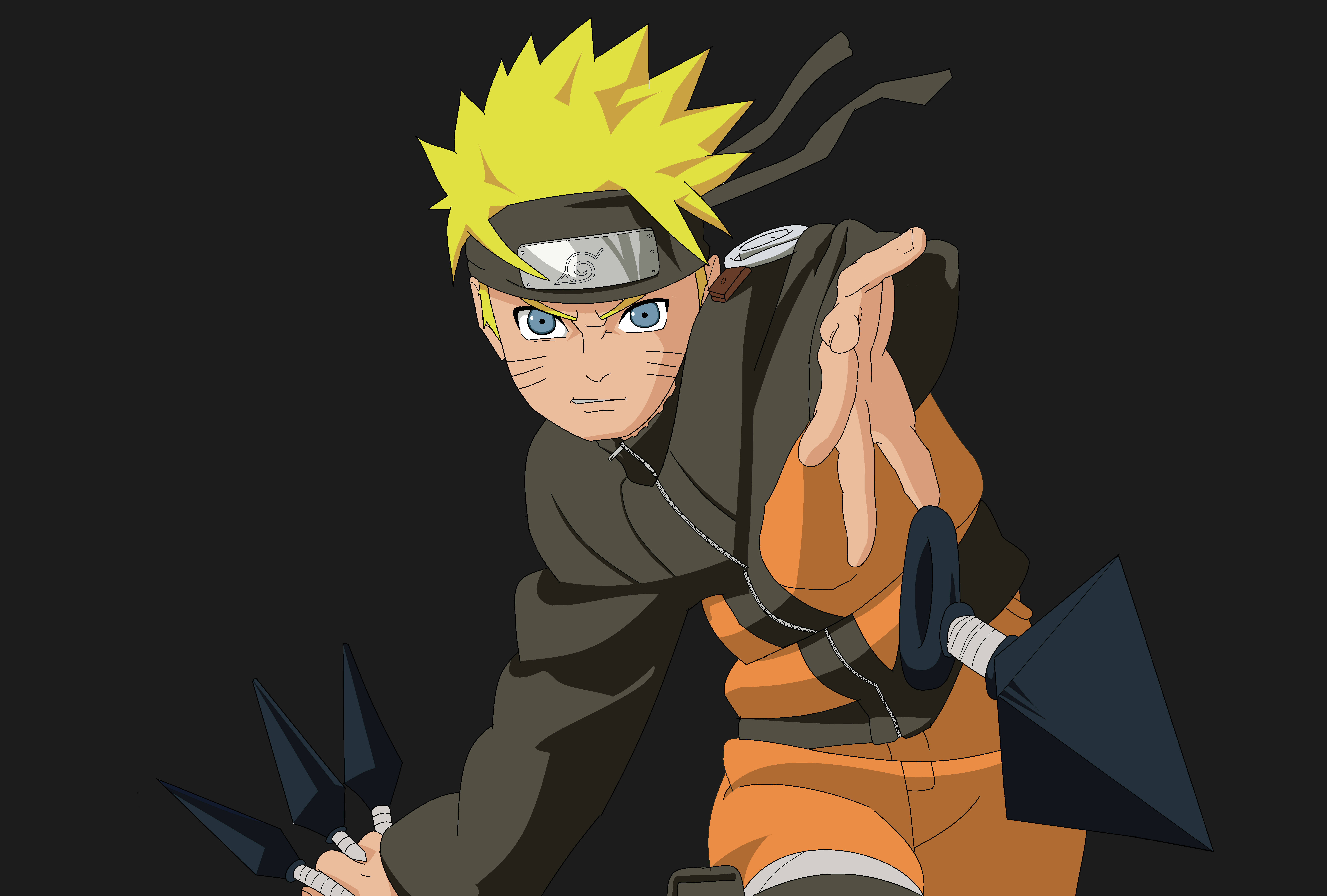 Naruto Uzumaki Fırlatan Kunai Duvar Kağıdı