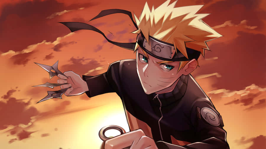 Naruto Uzumaki renkli 4K duvar kağıdında gücünü serbest bırakıyor. Duvar Kağıdı