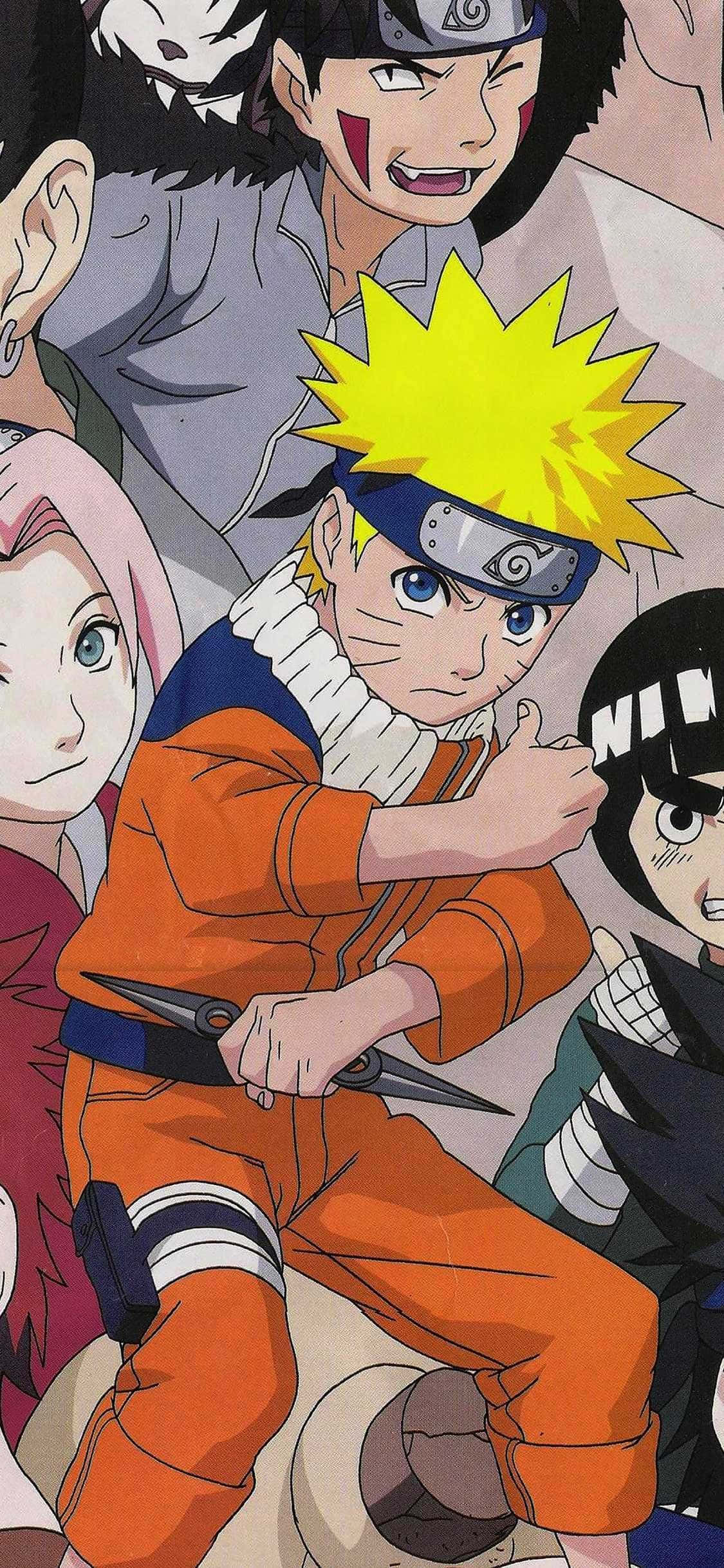Naruto ve Arkadaşlarının Estetik Telefon Duvar Kağıdı