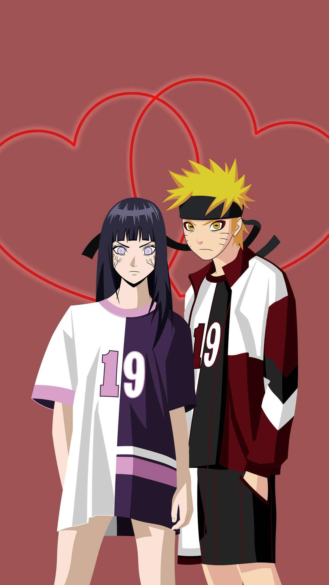 Naruto ve Hinata Günlük Kıyafetlerle Duvar Kağıdı